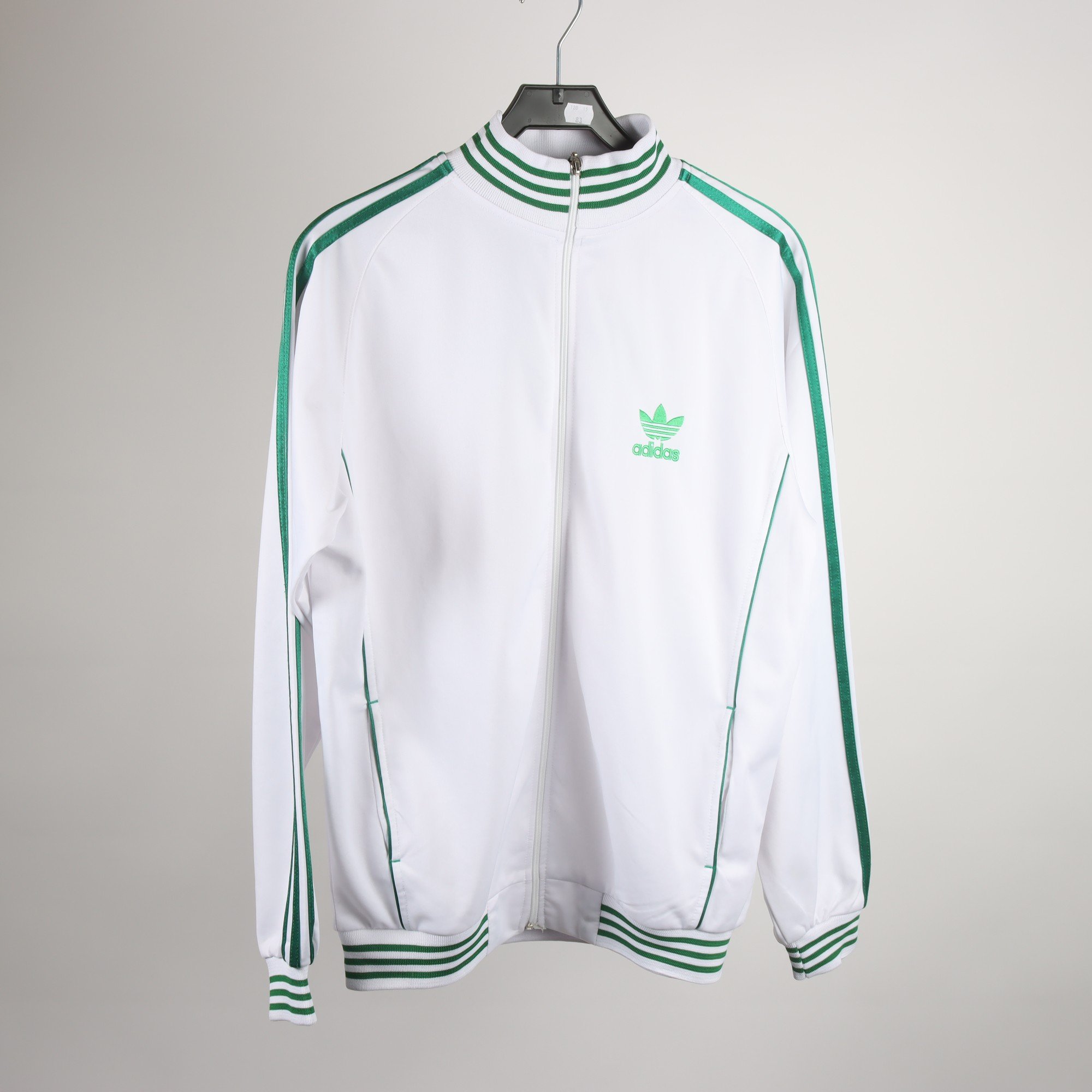 Sportjacka, Adidas, vit, grön, stl. XXL