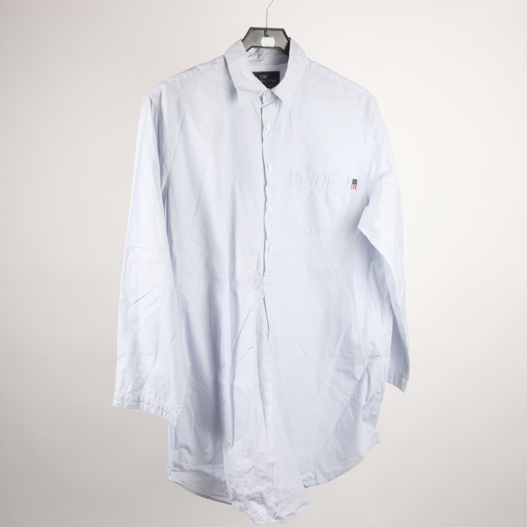 Sovplagg, Lexington, blå, vit,randig, stl. L