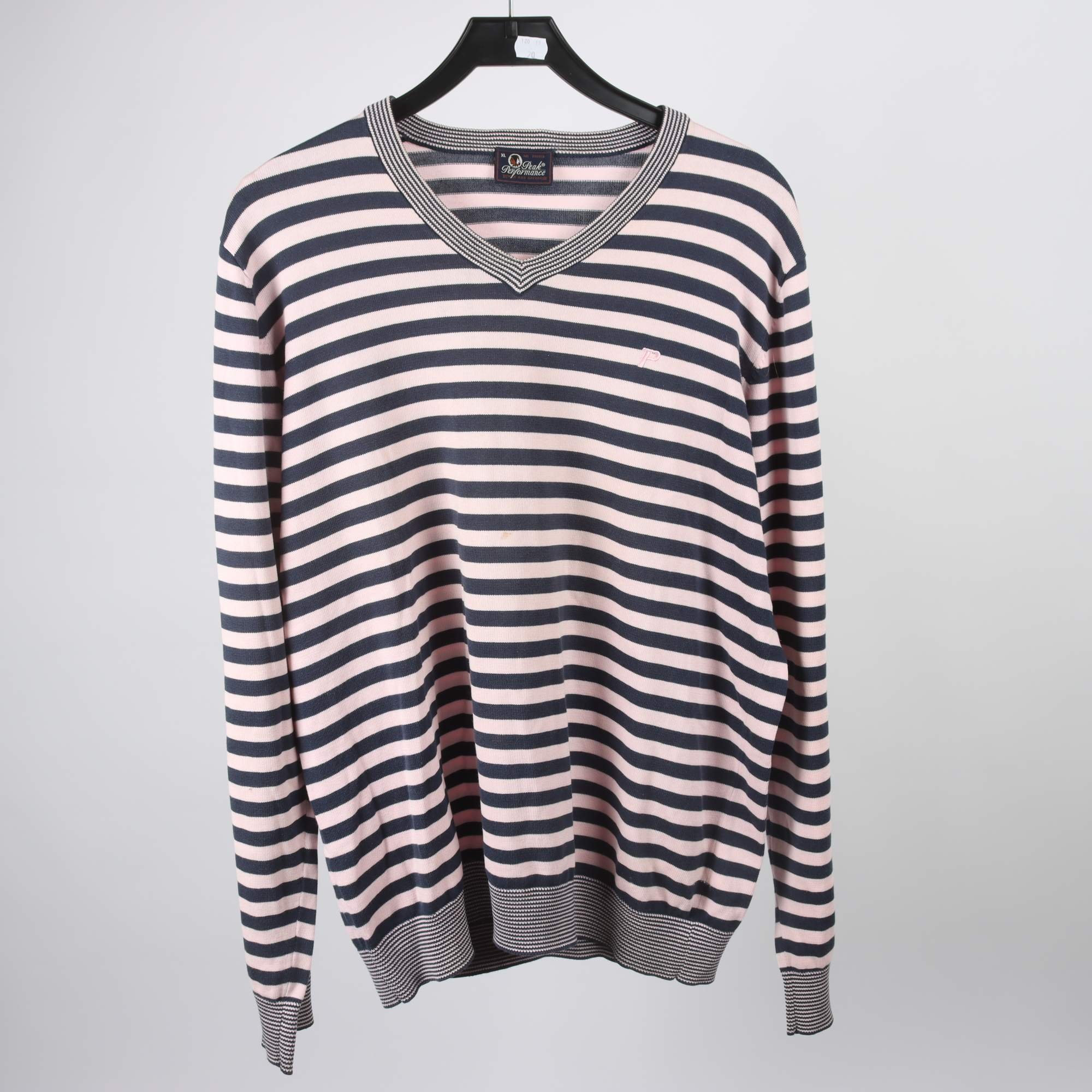 Tröja, PeakPerformance, blå, rosa, randig, stl. XL