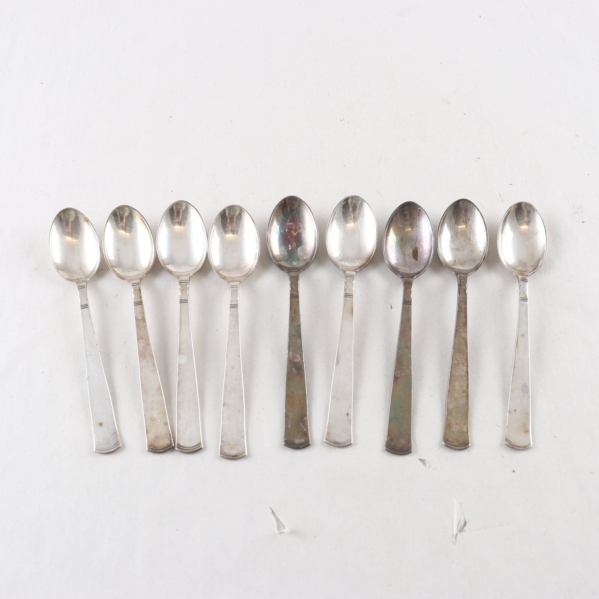 Skedar, kaffeskedar, silver, Rosenholm, vikt: 116 g