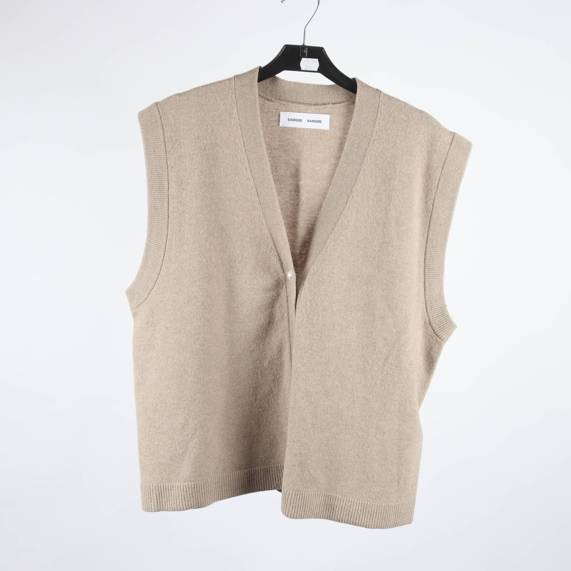Väst, Samsøe Samsøe, beige, 100% ull, stl. S.