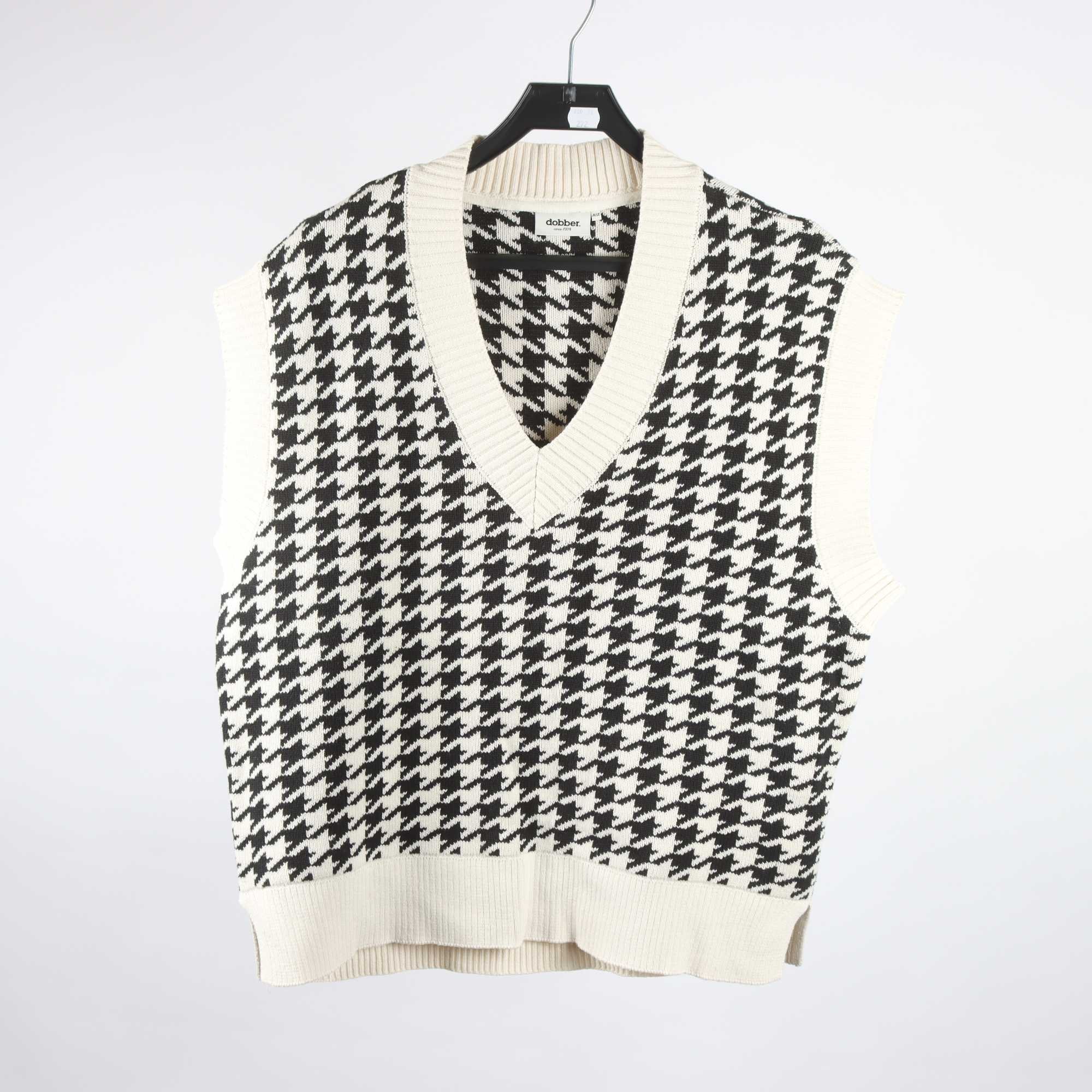 Väst, Dobber, vit, svart, stl. M/L.