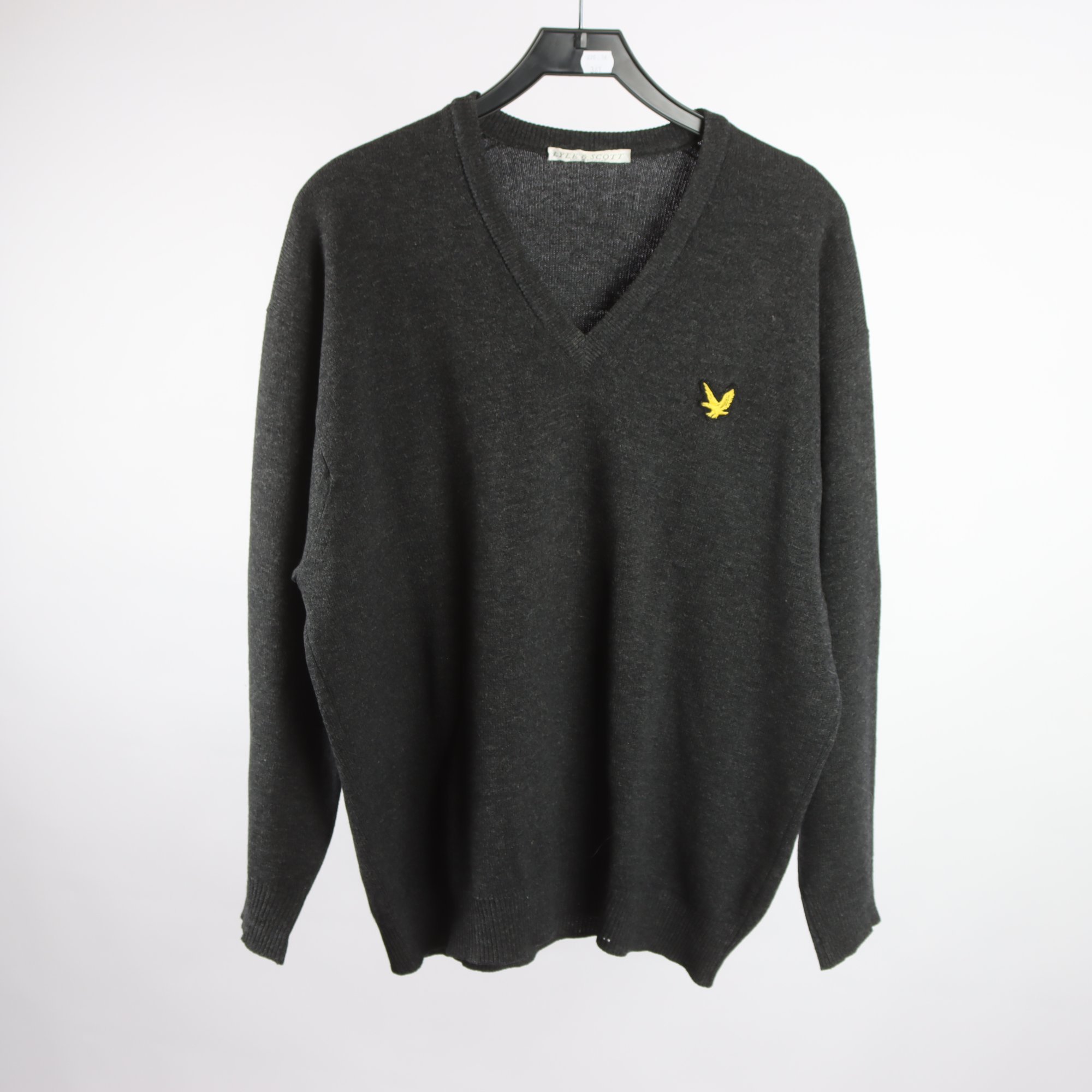 Tröja, Lyle & Scott, grå, ull, stl. L.