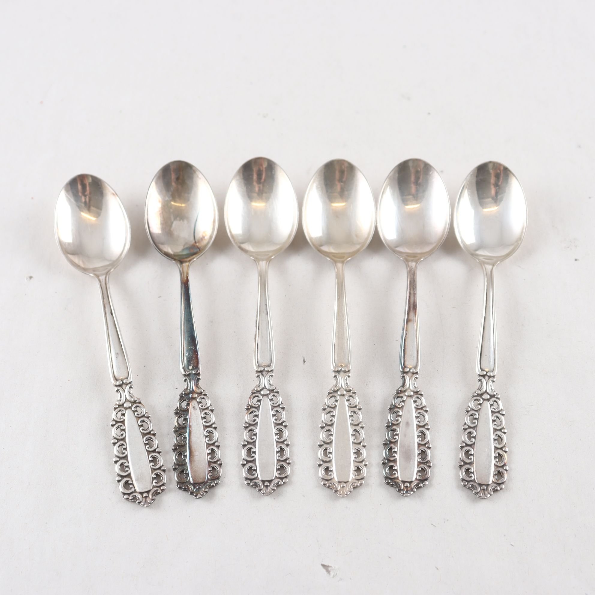 Skedar, kaffeskedar, silver, Carmen, vikt: 66 g