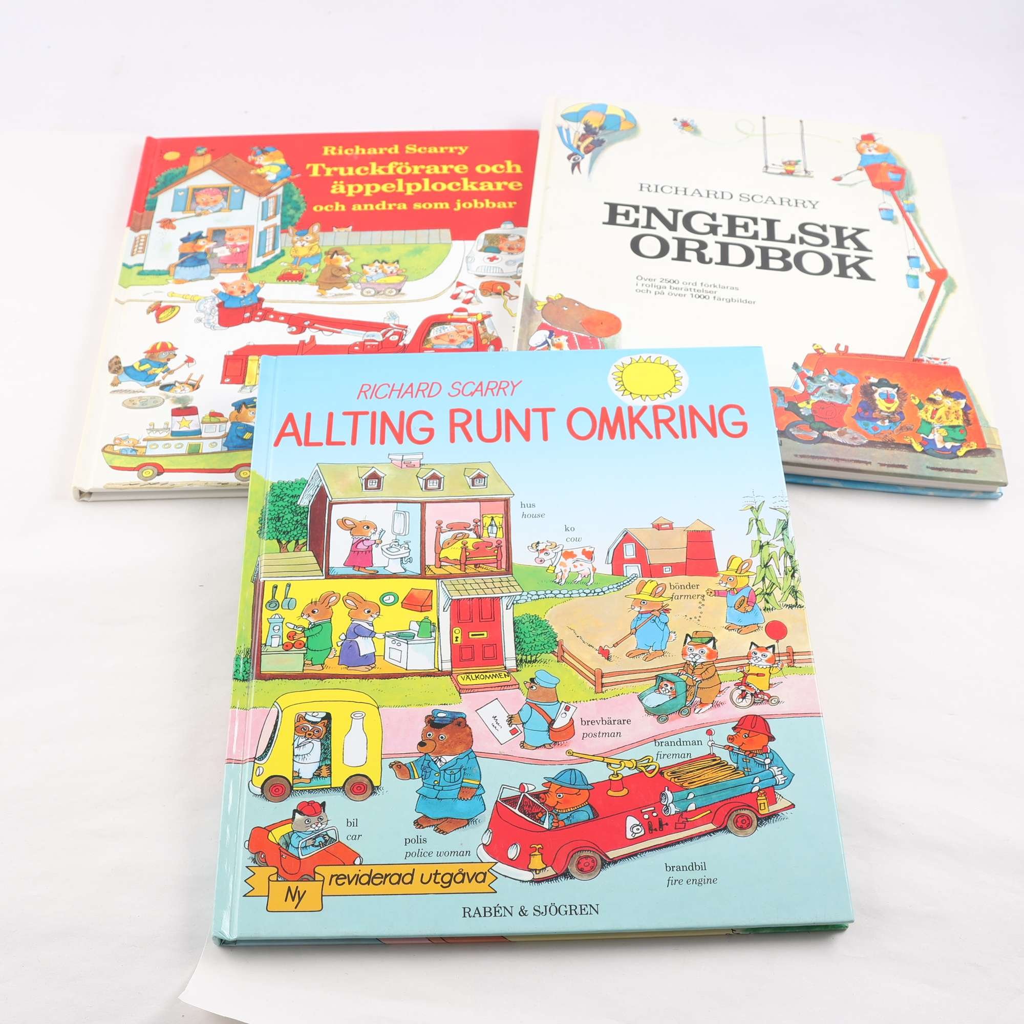 Richard Scarry, bokpaket med 3 volymer