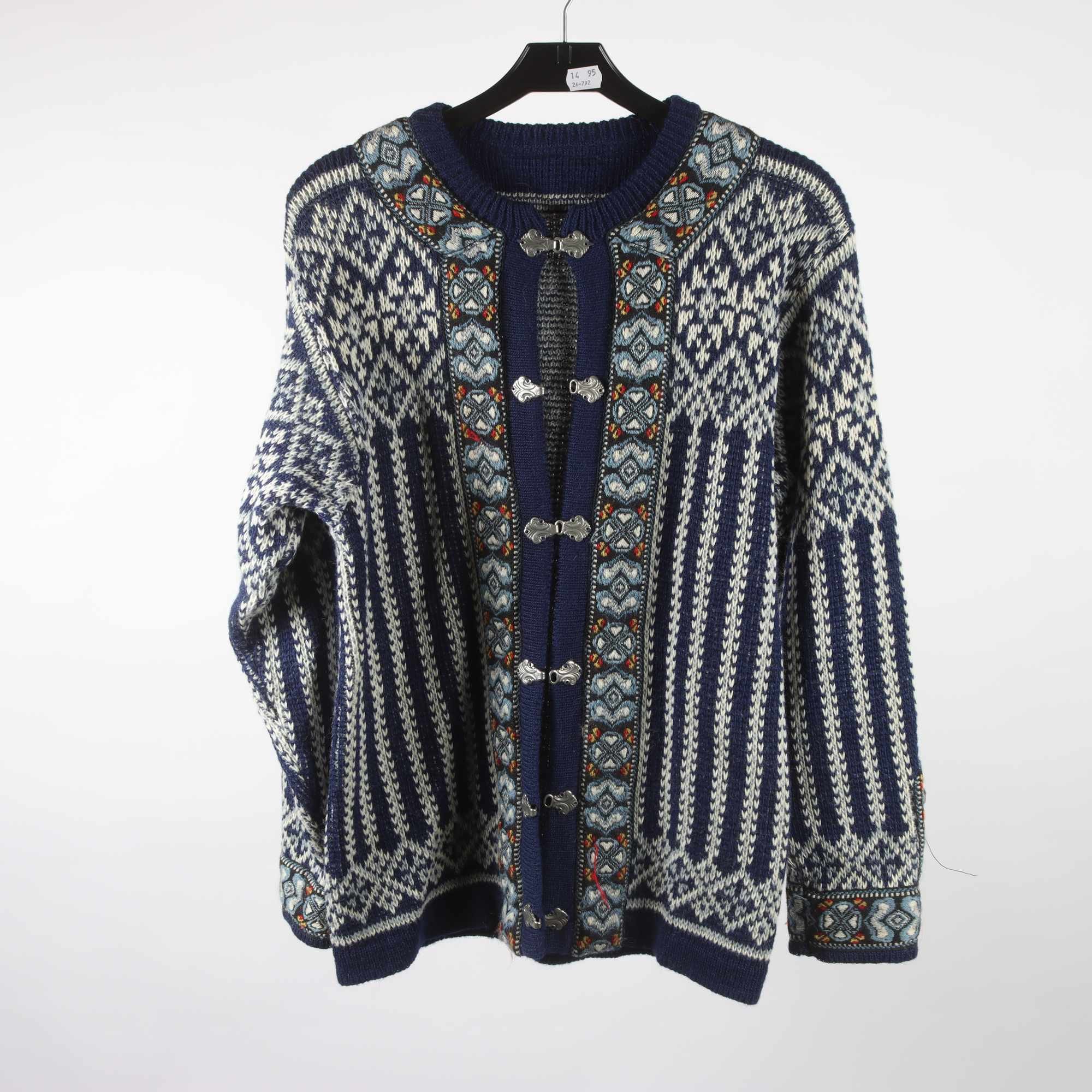 Handstickad lusekofta, stl. 38