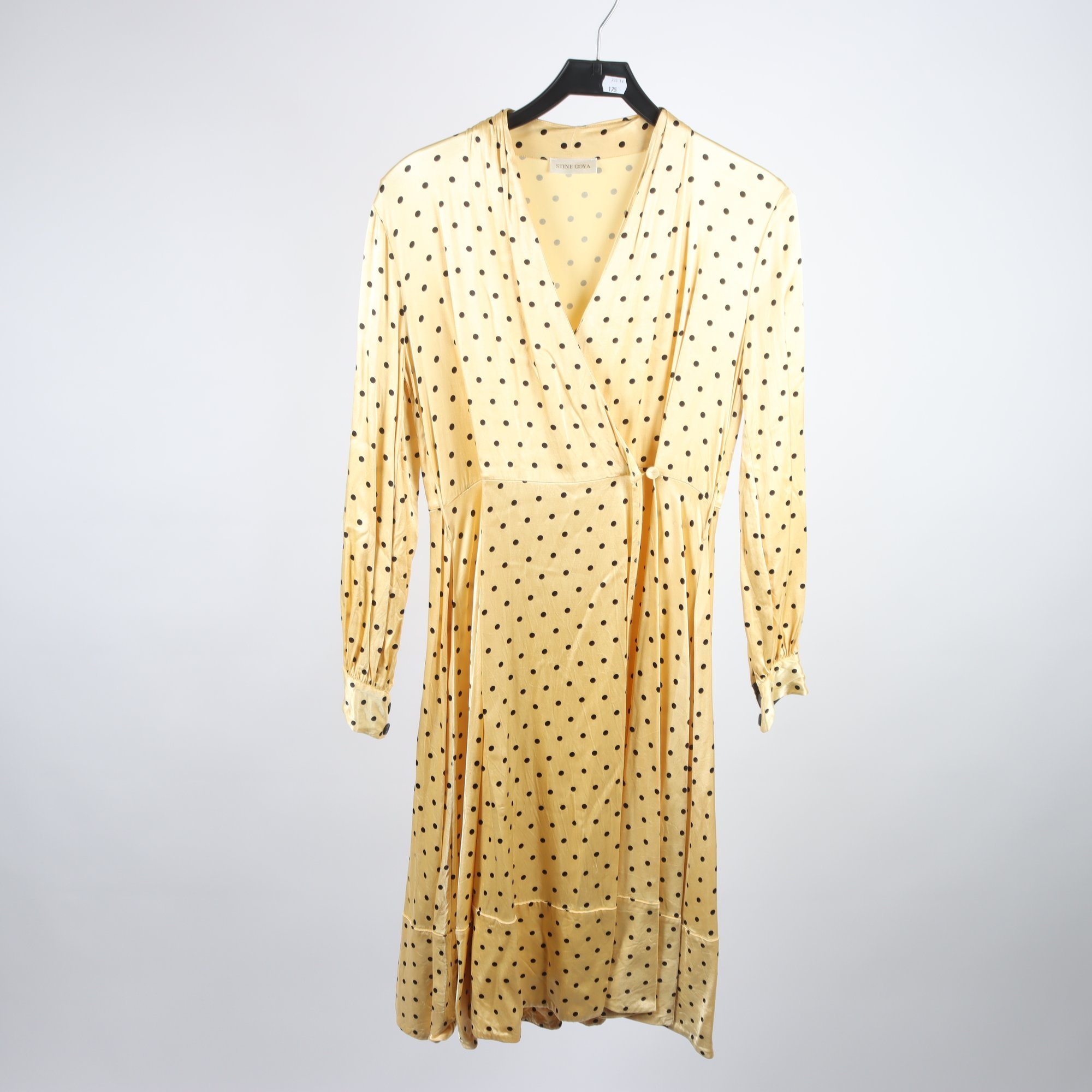 Klänning, Stine Goya, gul, svart, prickig, stl. M