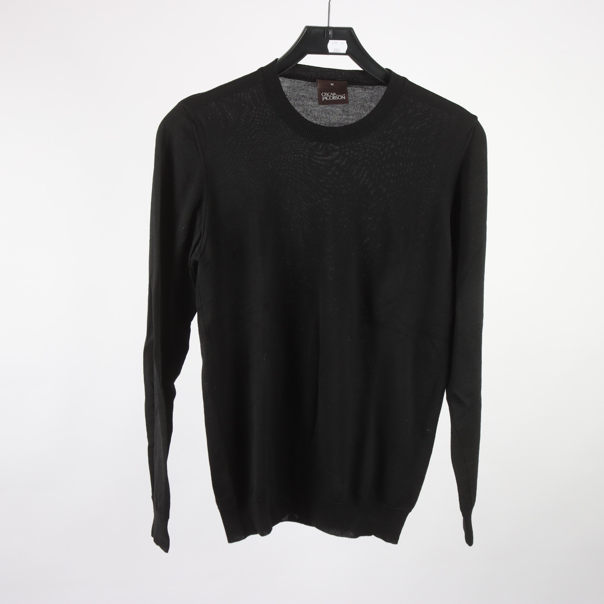 Tröja, Oscar Jacobson, svart, 100% merino ull, stl. M.