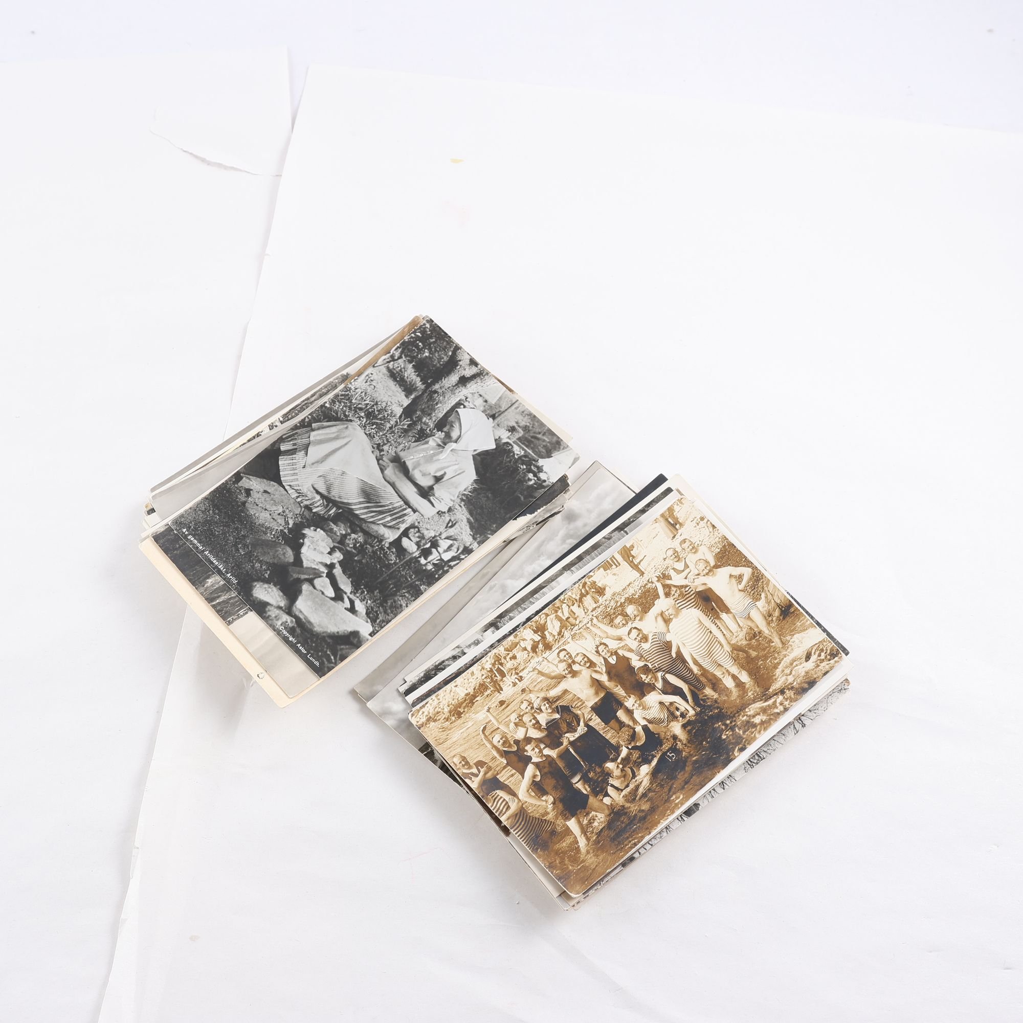 Samling med vykort, Skåne, 1900-talets första hälft