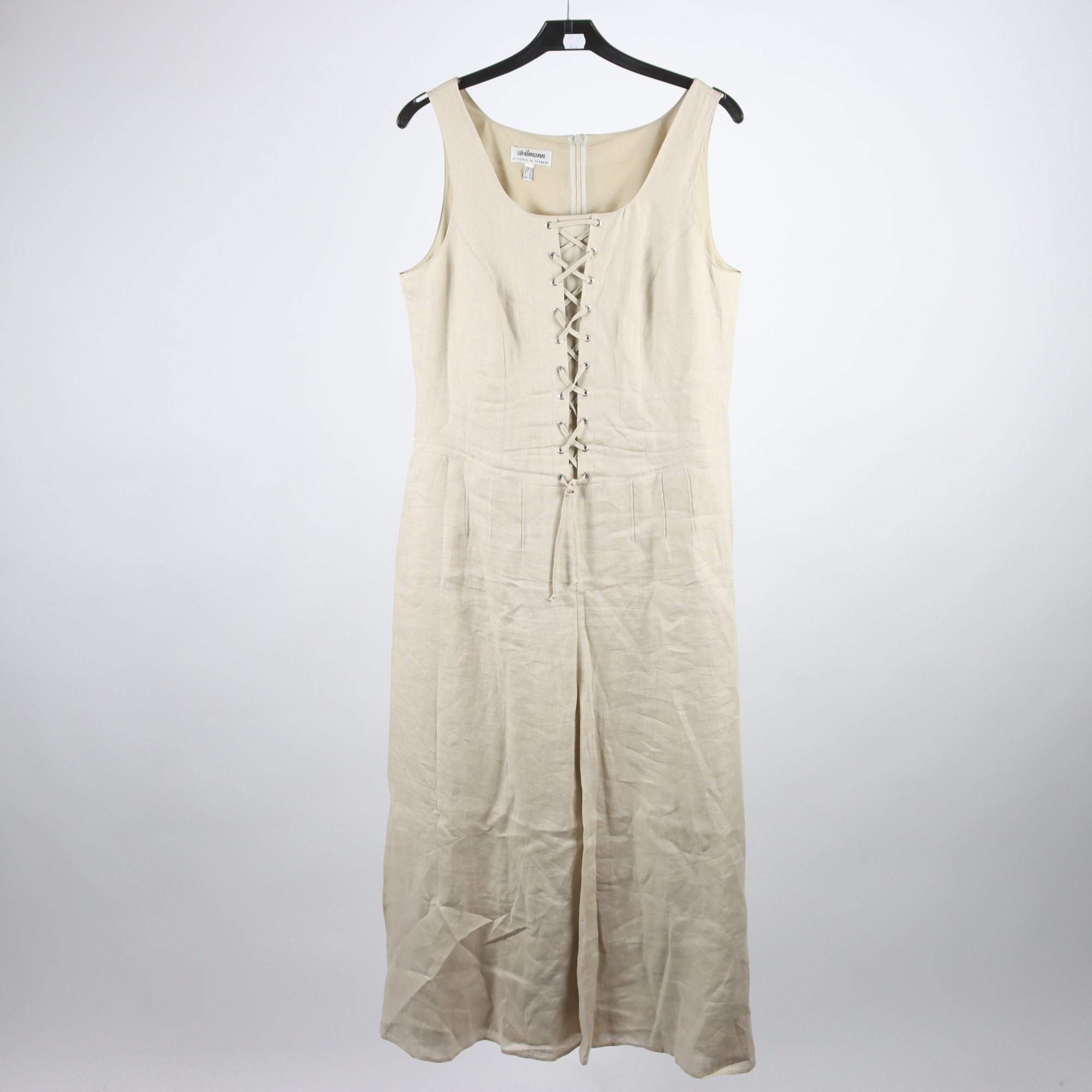 Klänning, Steilmann, beige, 100% lin, stl. 40.