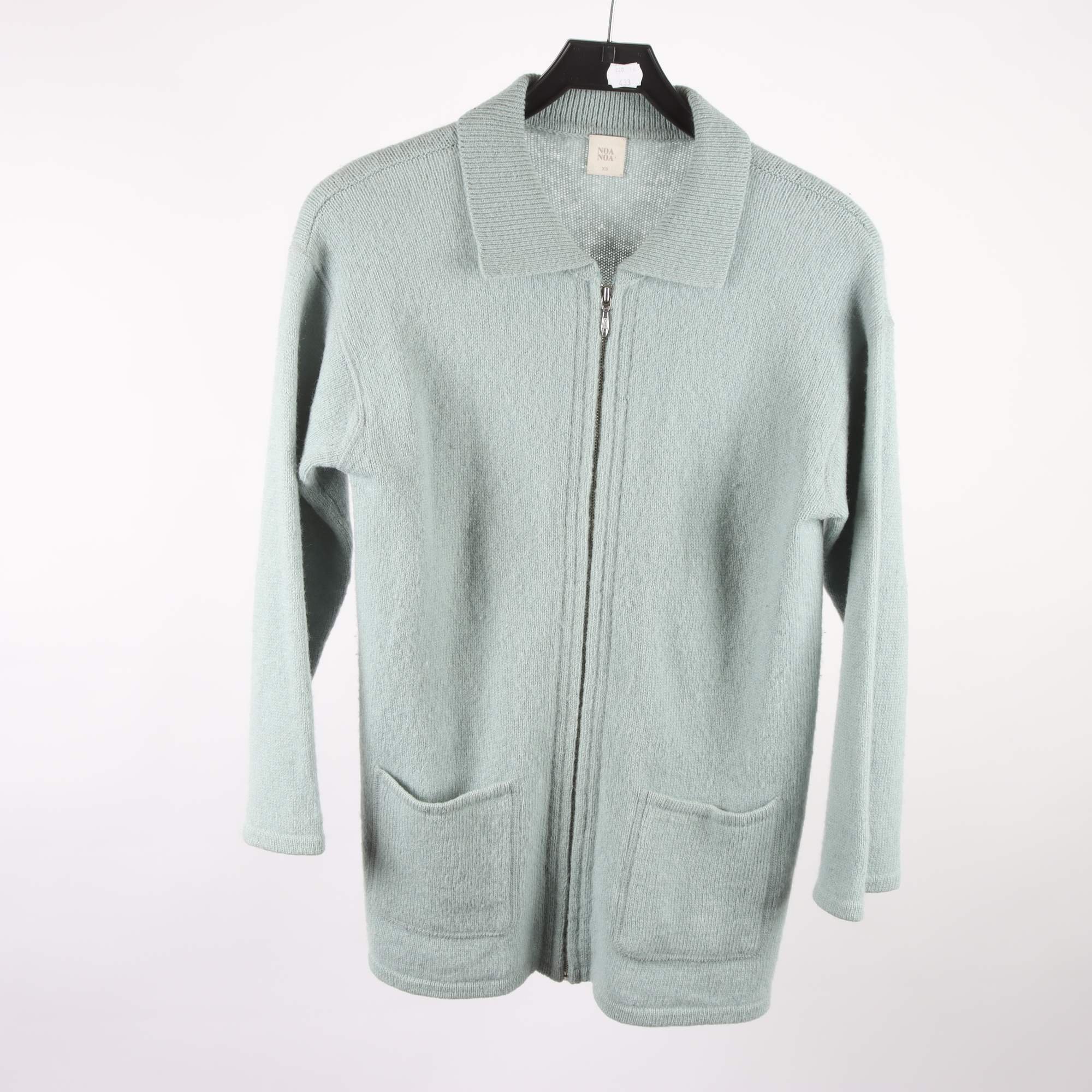 Kofta, Noa Noa, blå, 100% ull, stl. XS.