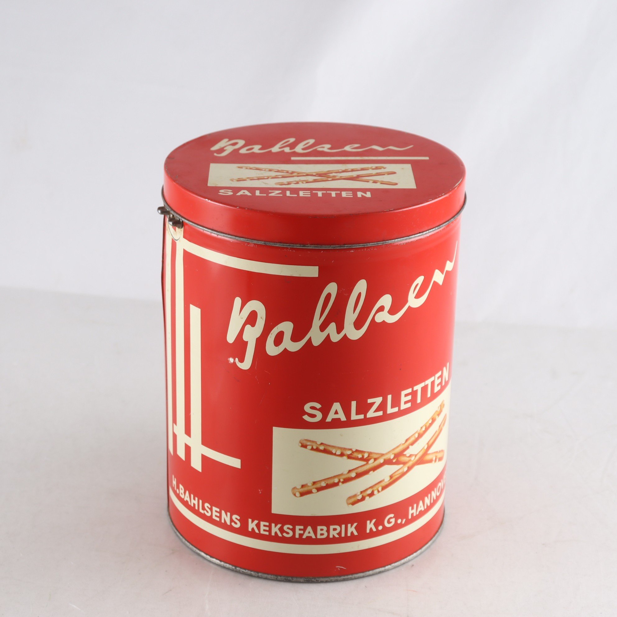Plåtburk, H.Bahlsens keksfabrik K.G., Hannover, ’Salzletten’