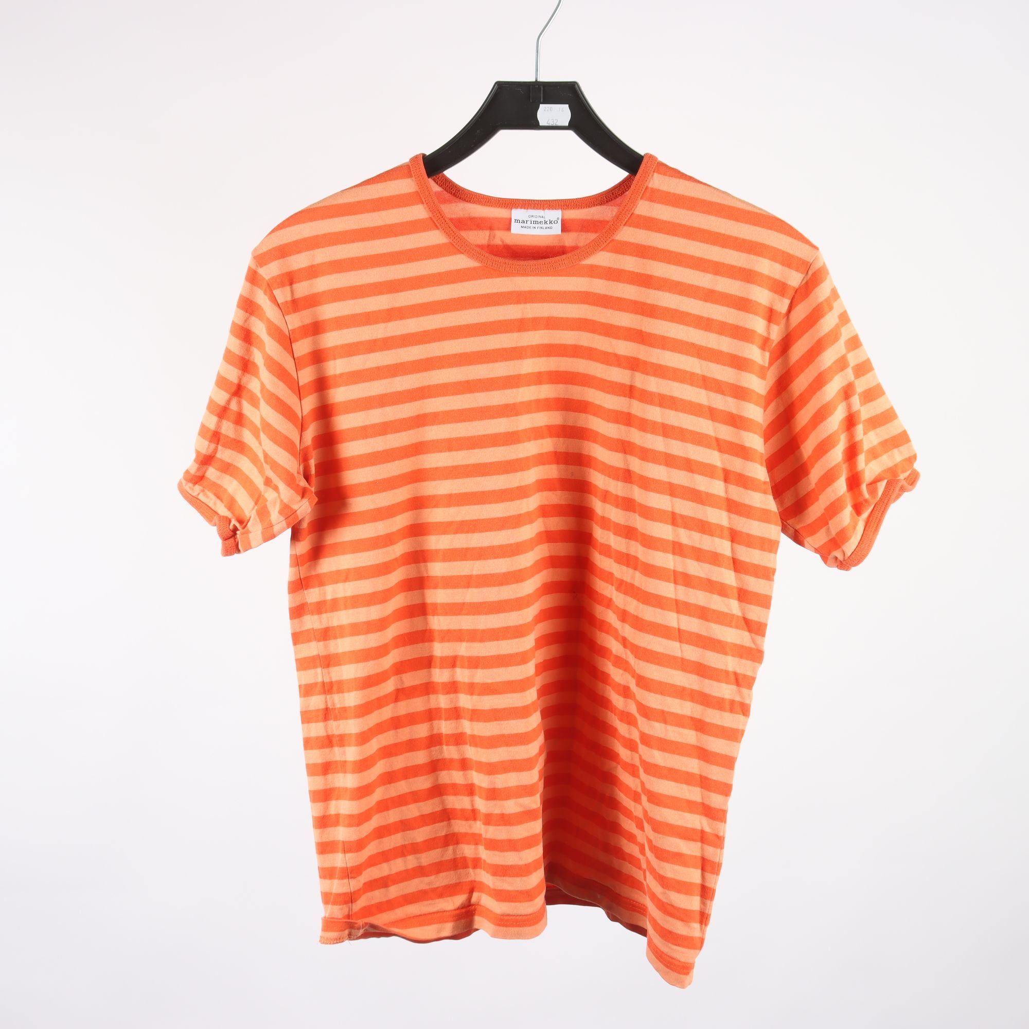 Tröja, Marimekko, randig, orange, stl. M.