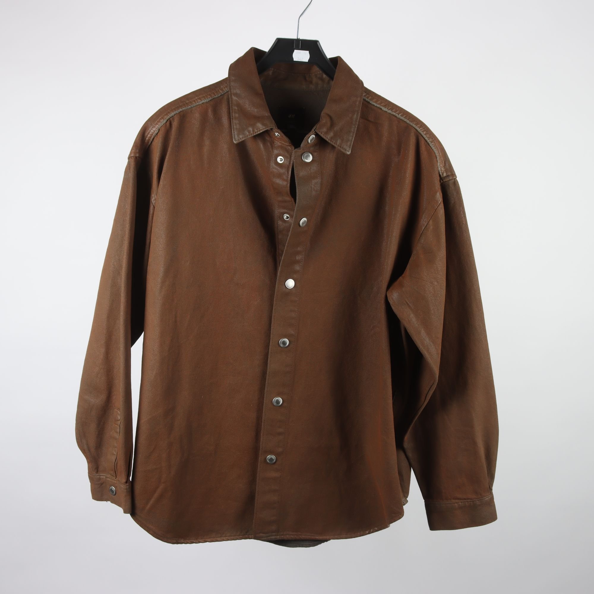 Skjorta, H&M, oversized fit, brun, stl. M.