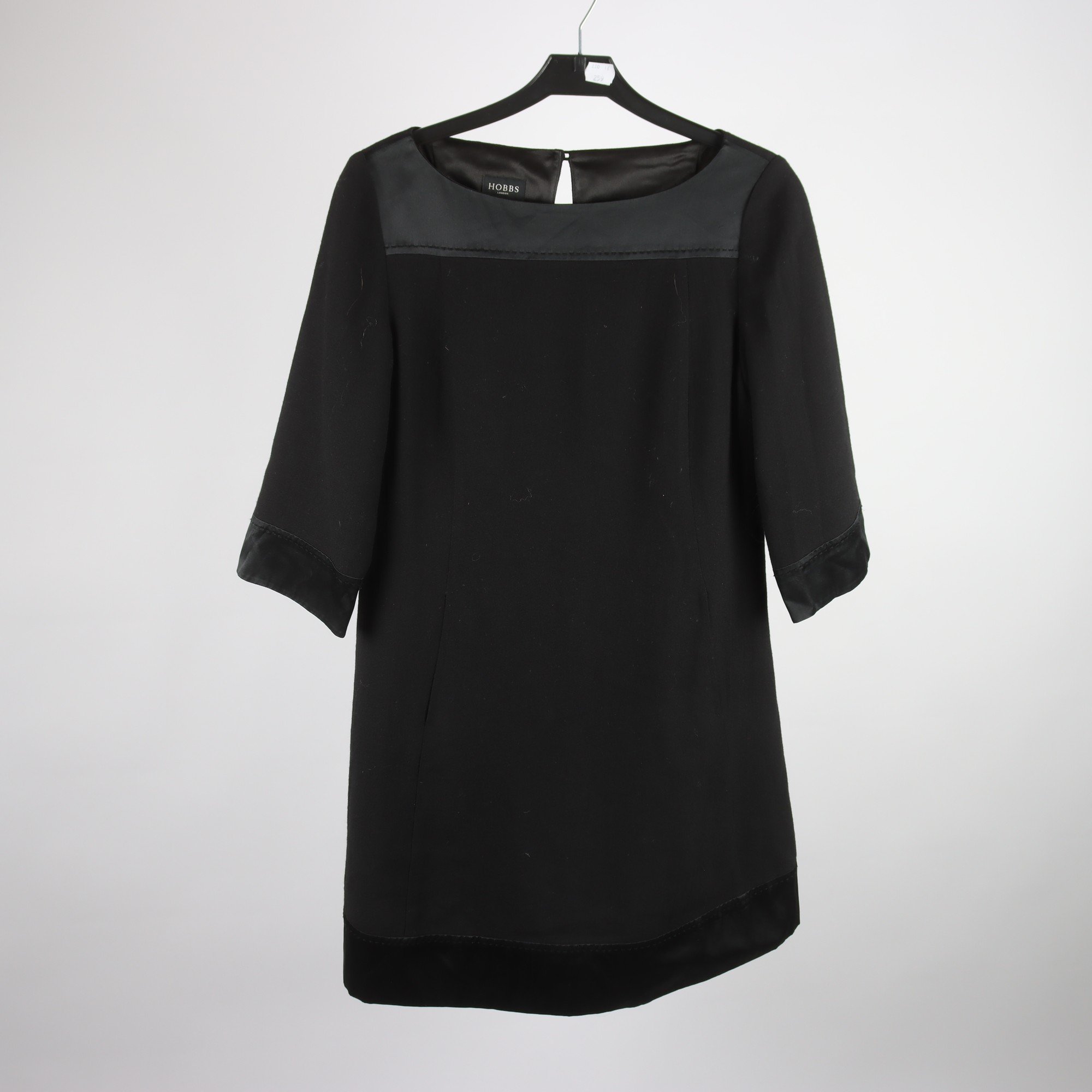 Klänning, Hobbs, svart, 100% silke, 100% ull, stl. XS/S.