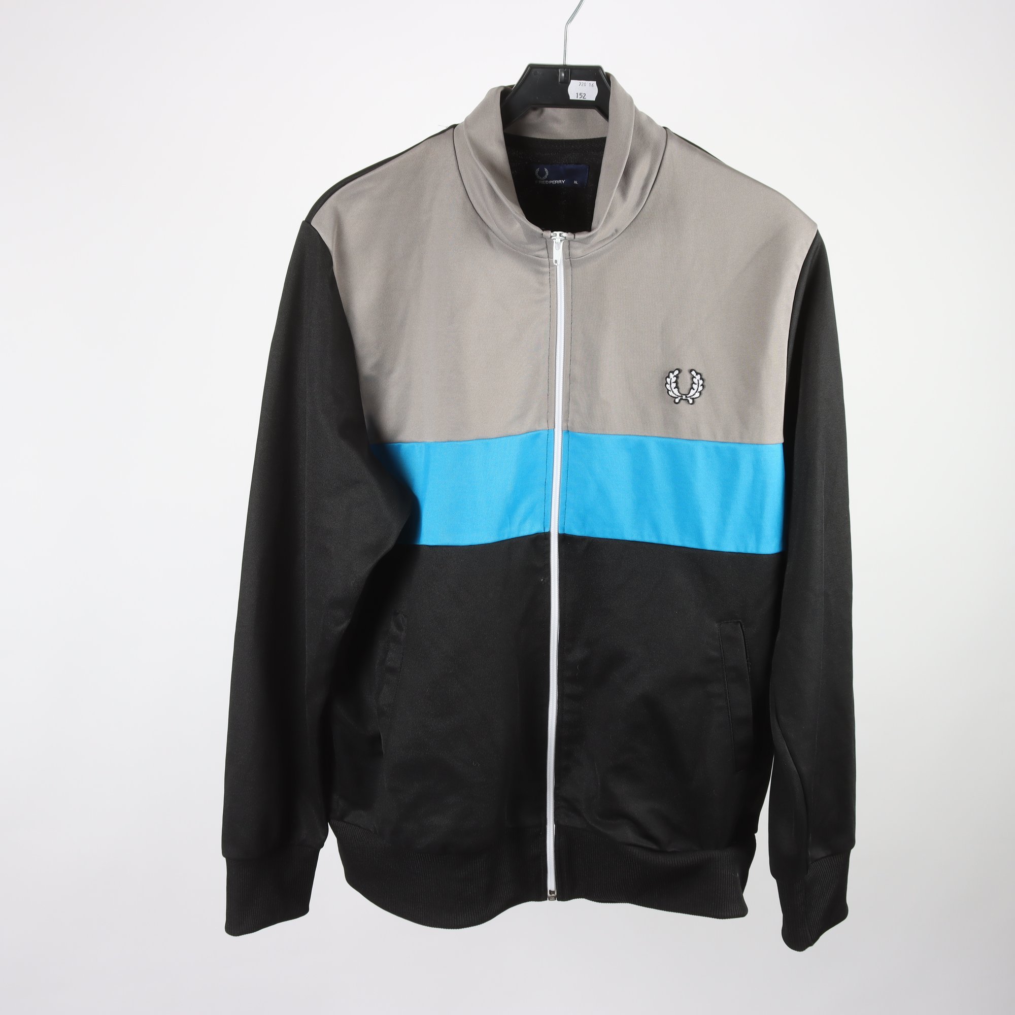 Sportjacka, Fred Perry, svart, grå, blå, stl. XL