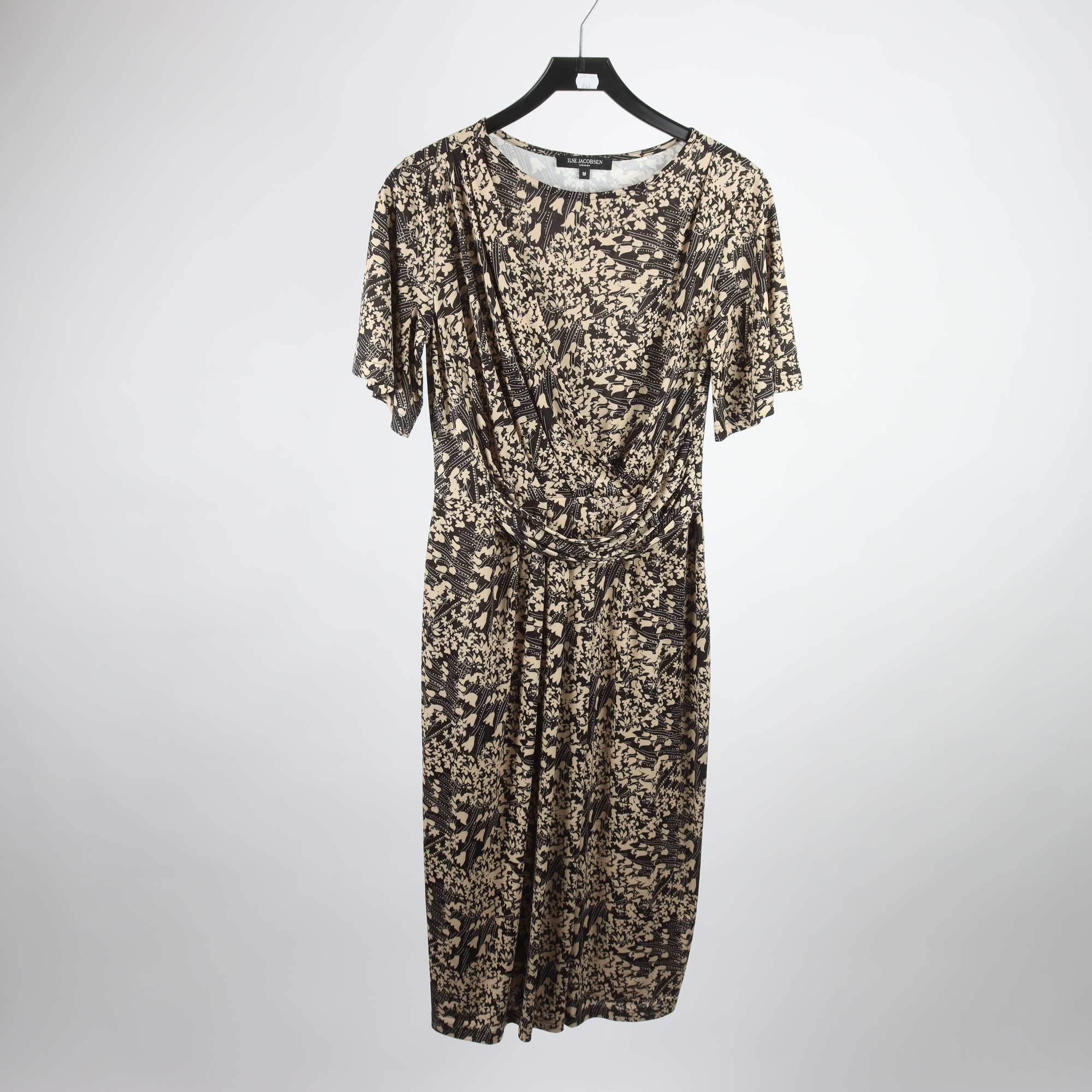 Klänning, Ilse Jacobsen, beige, svart, stl. M.