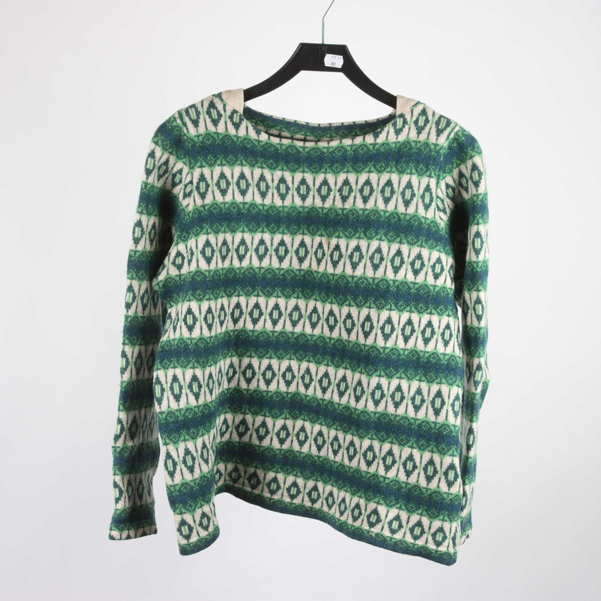 Tröja, Jumperfabriken, grön, mönstrad, stl. L