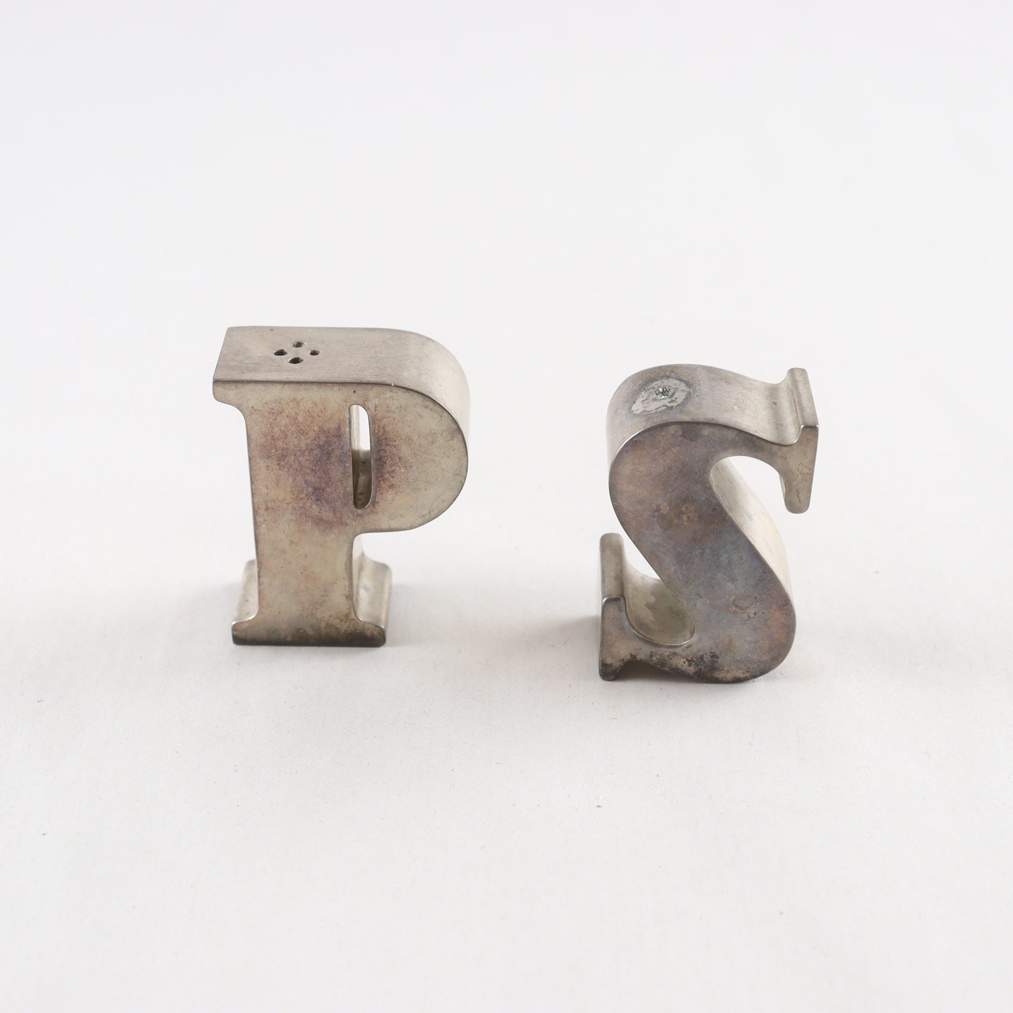 Salt- och pepparströare, vit metall, Godinger