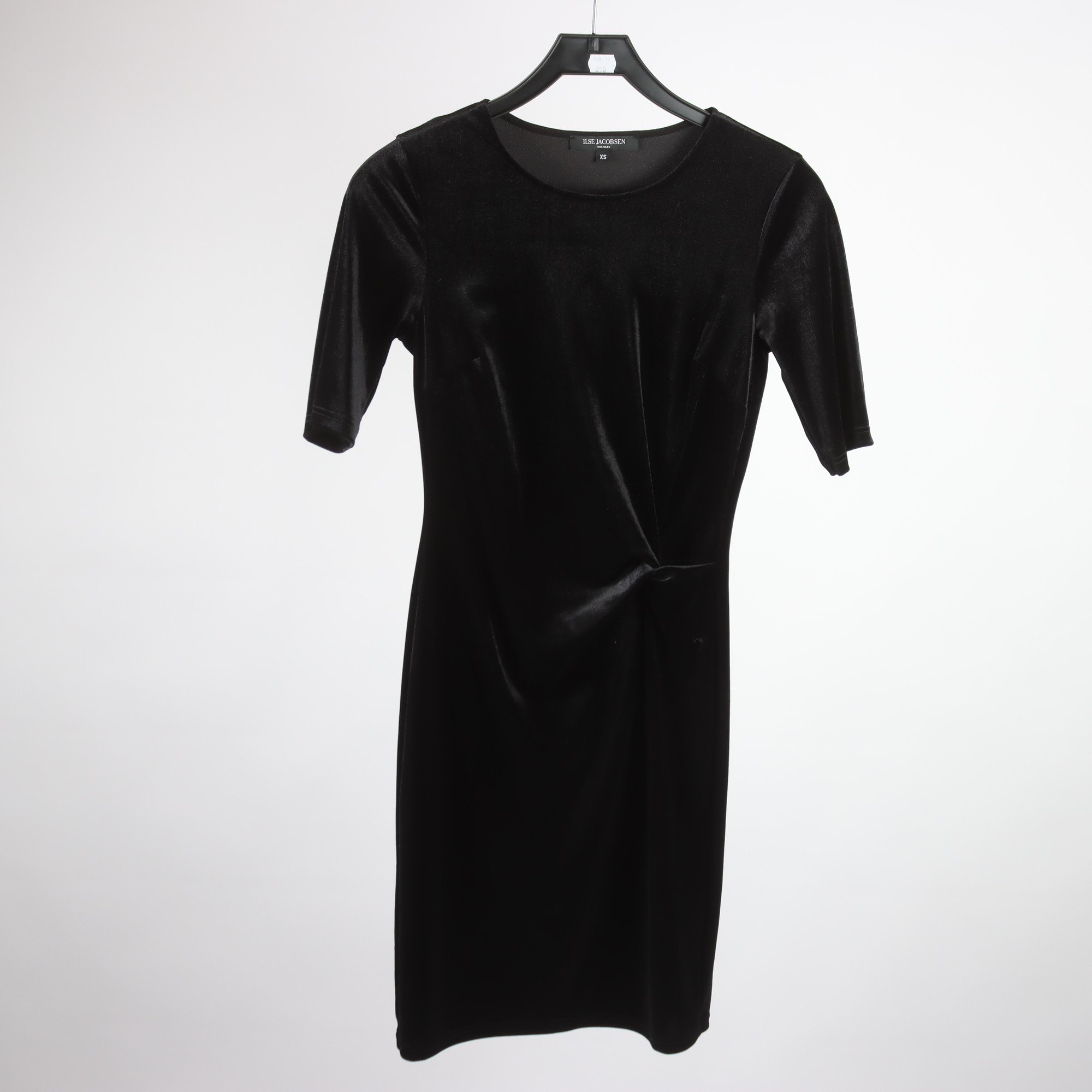 Klänning, Ilse Jacobsen, svart, velour, stl. XS.