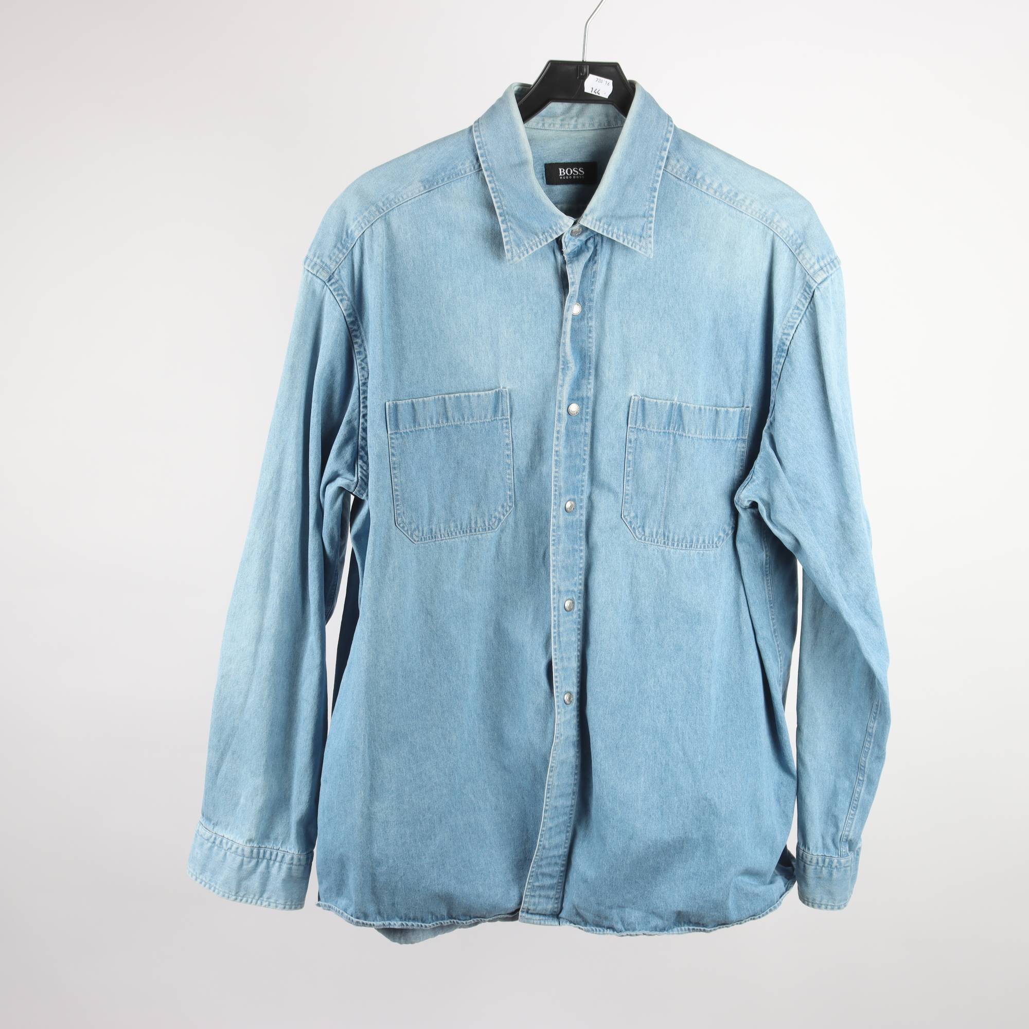 Jeansskjorta, Hugo Boss, blå, stl. XL