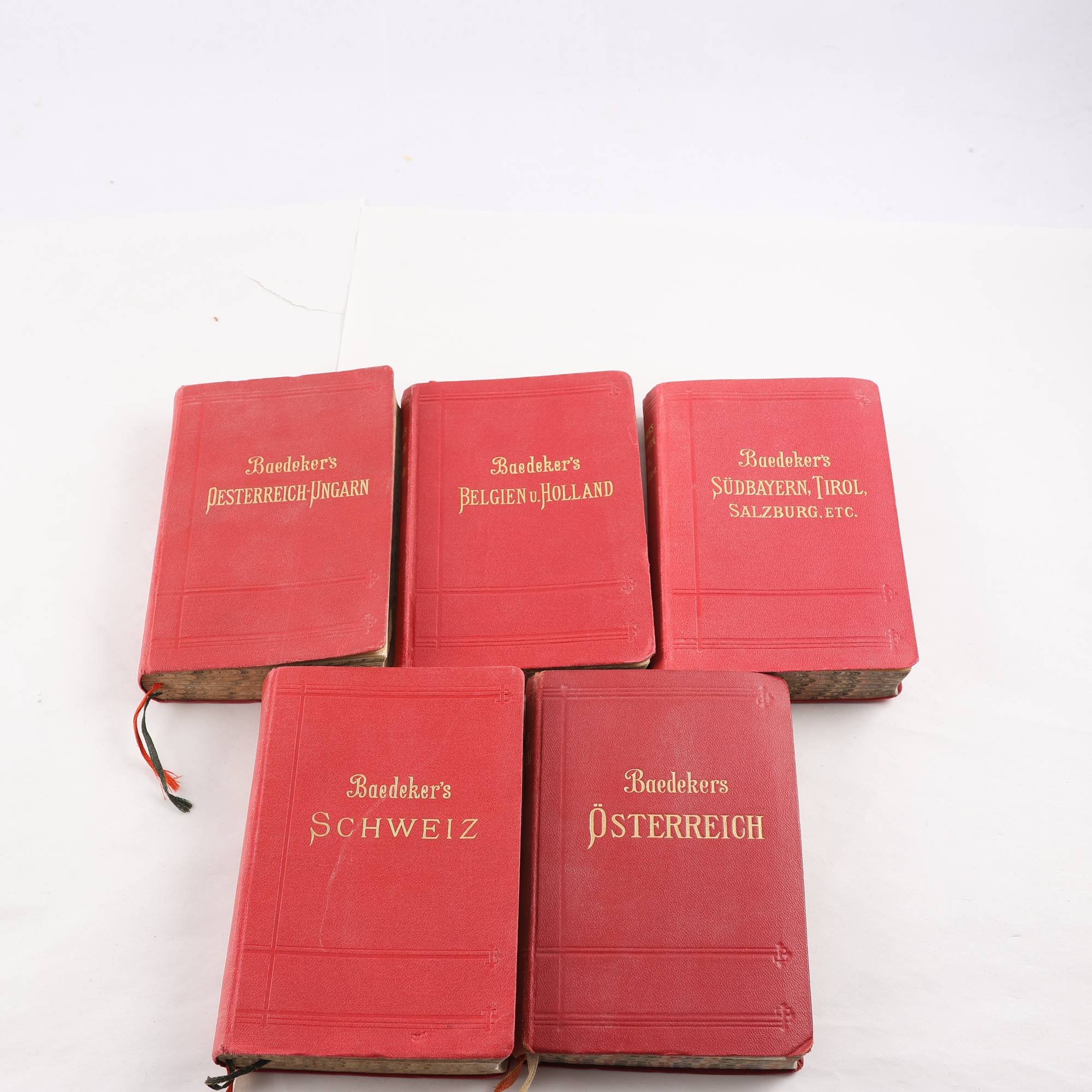 Baedeker´s reseböcker, Centraleuropa, 5 volymer