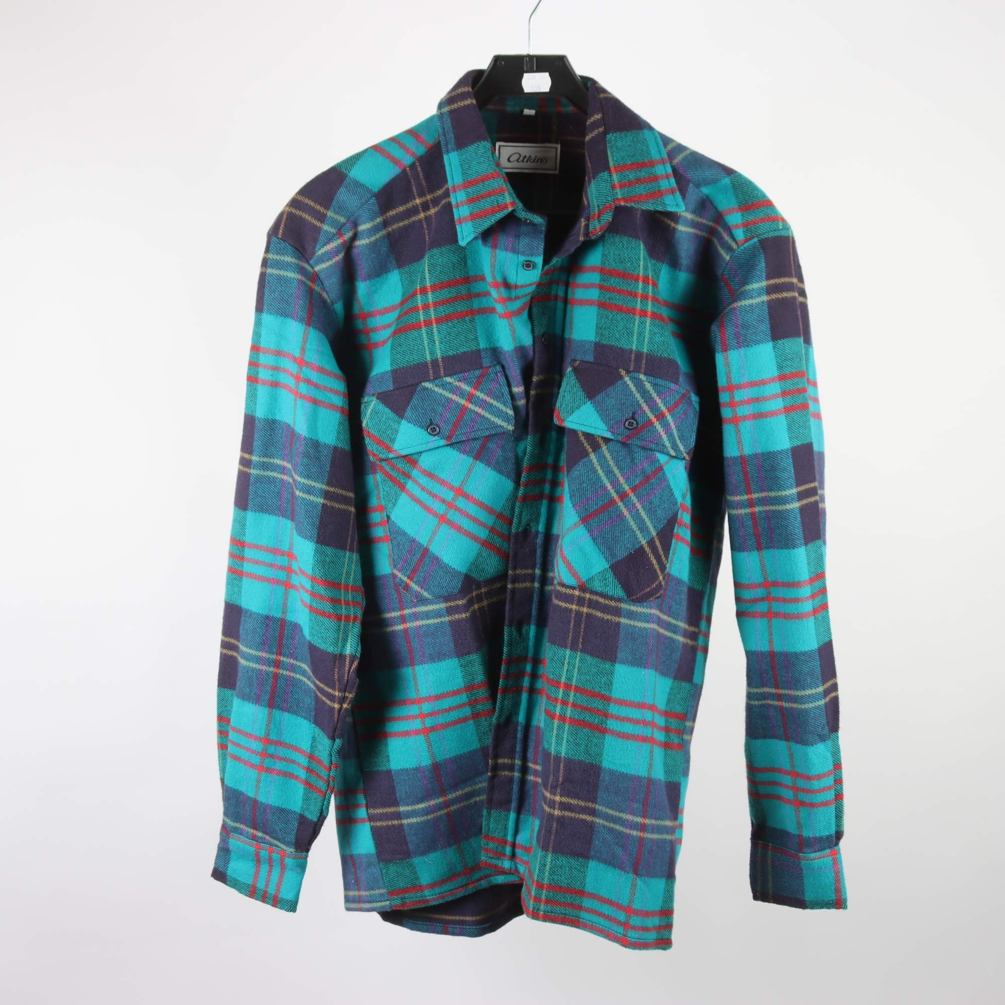 Skjorta, Atkins, turkos, blå, flanell, stl. M.