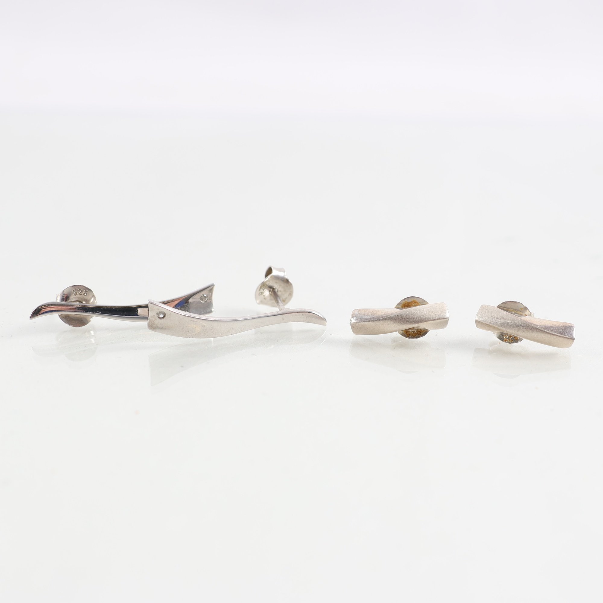 Örhängen, silver, 2par, brv: 4g