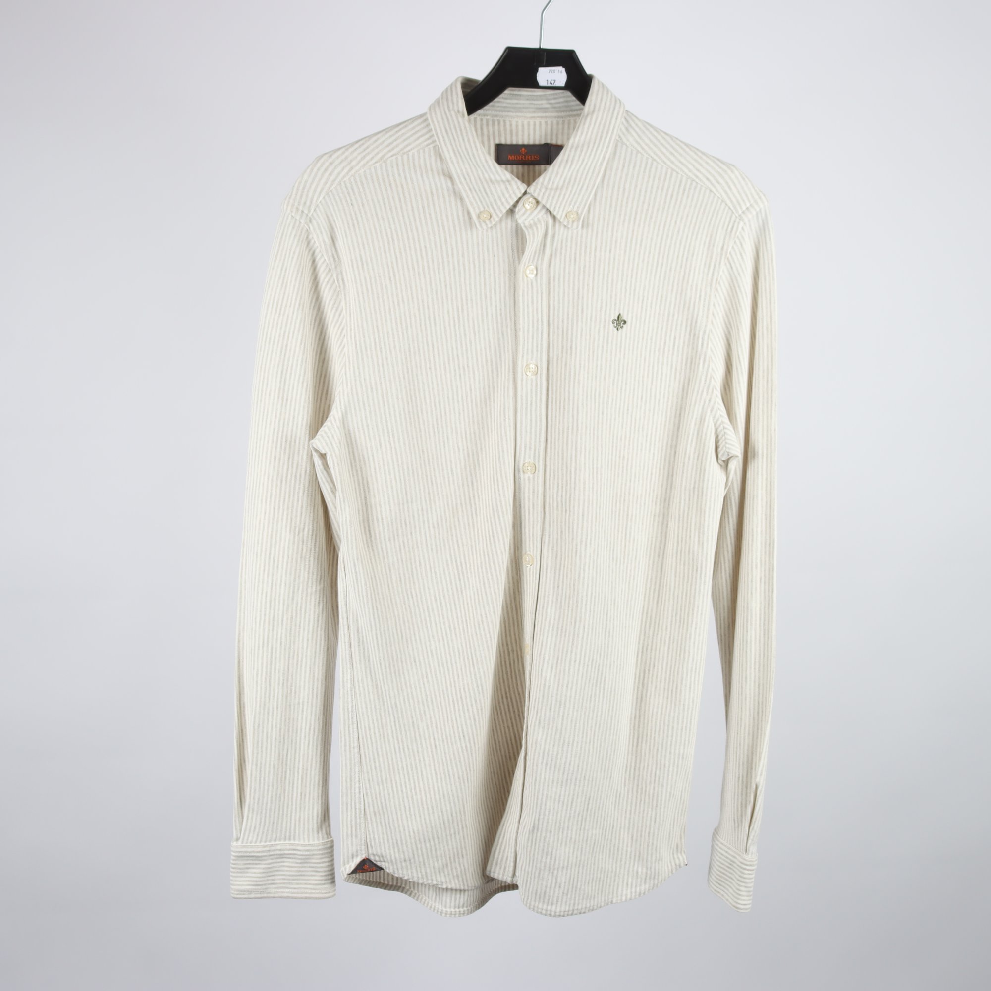 Skjorta, Morris, grå, vit, randig, stl. M