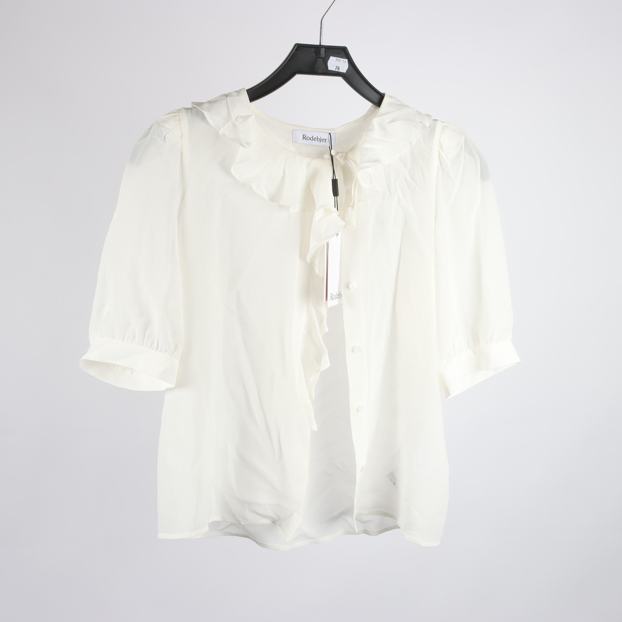 Blus, Rodebjer, vit, stl. XS