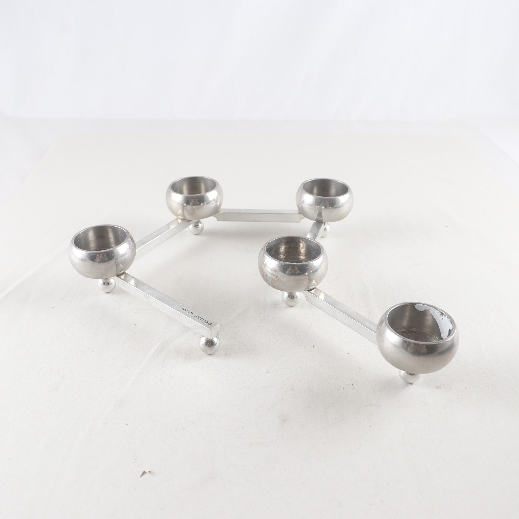 Ljusstake för 5 värmeljus, aluminium,”Constella”, Eva Schildt, Klong