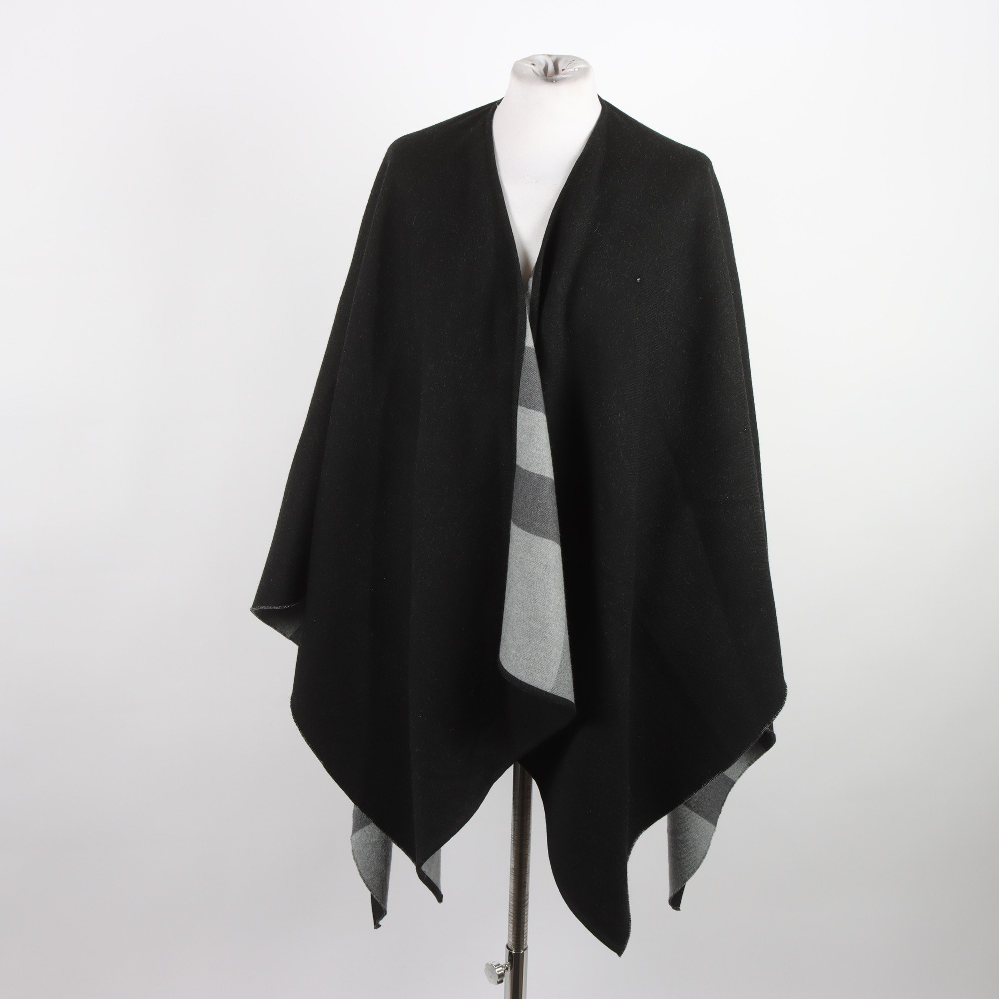 Poncho, Burberry, svart, stl. One size