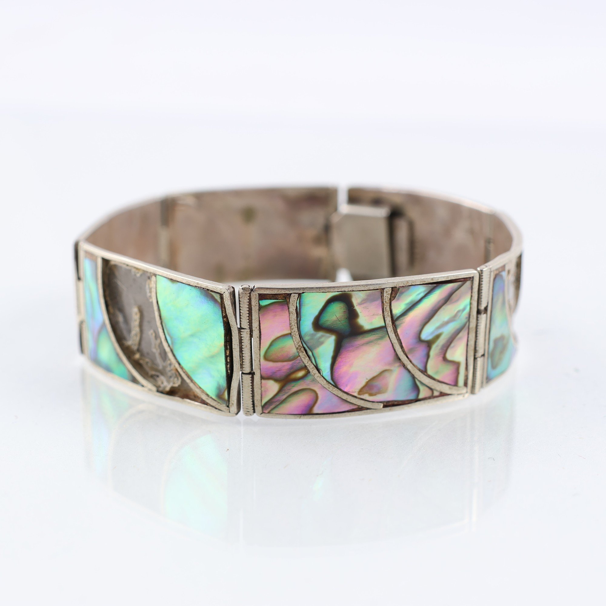 Armband, silver, emalj, brv: 16.8g