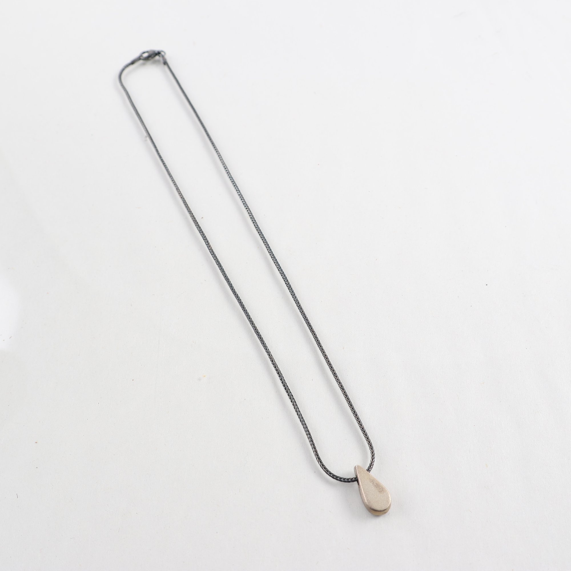 Halsband, silver 925, oxiderat, droppe, vikt: 4.3g