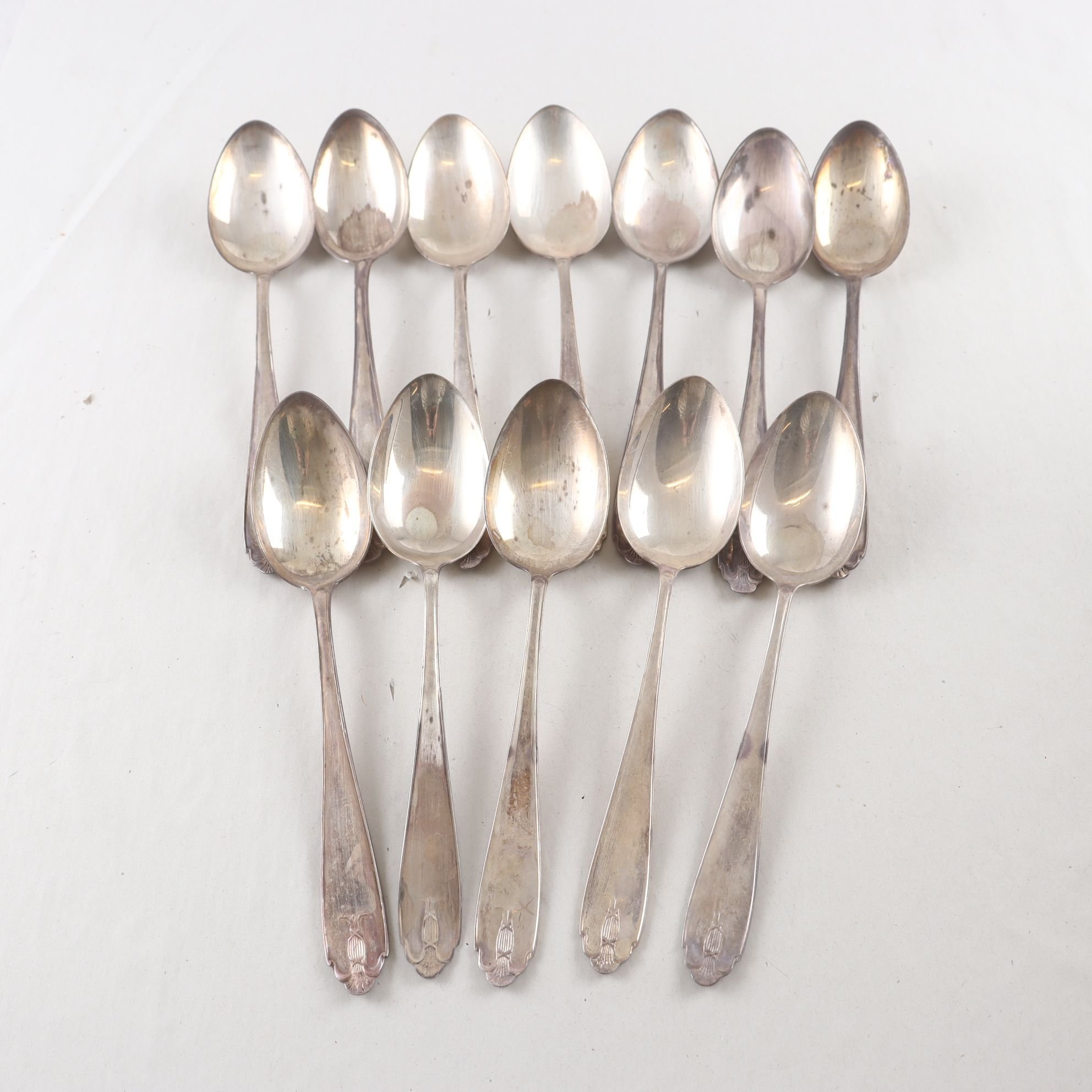 Skedar, silver, kattfot, Stockholm, 1940-50 tal