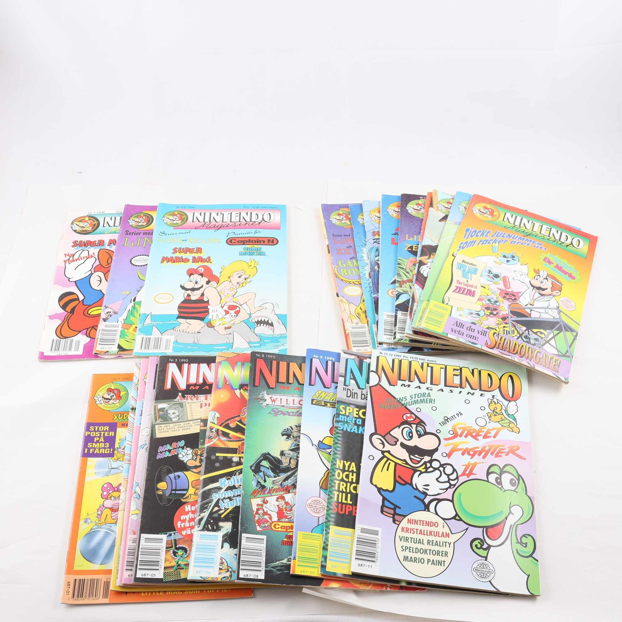 Nintendomagasinet, 1990 (3 nr), 1991 (nr 1-12), 1992 (nr 1-12)