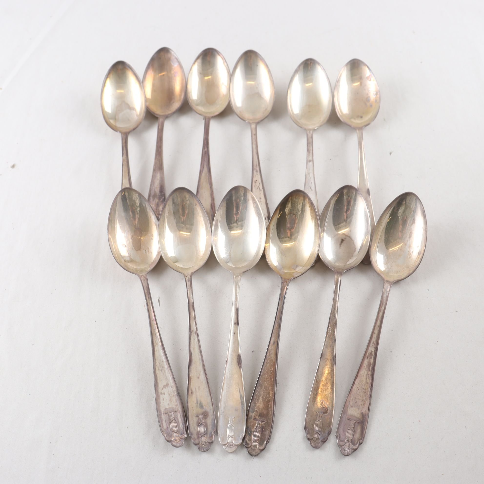 Skedar, silver, kattfot, Stockholm, 1940-50 tal