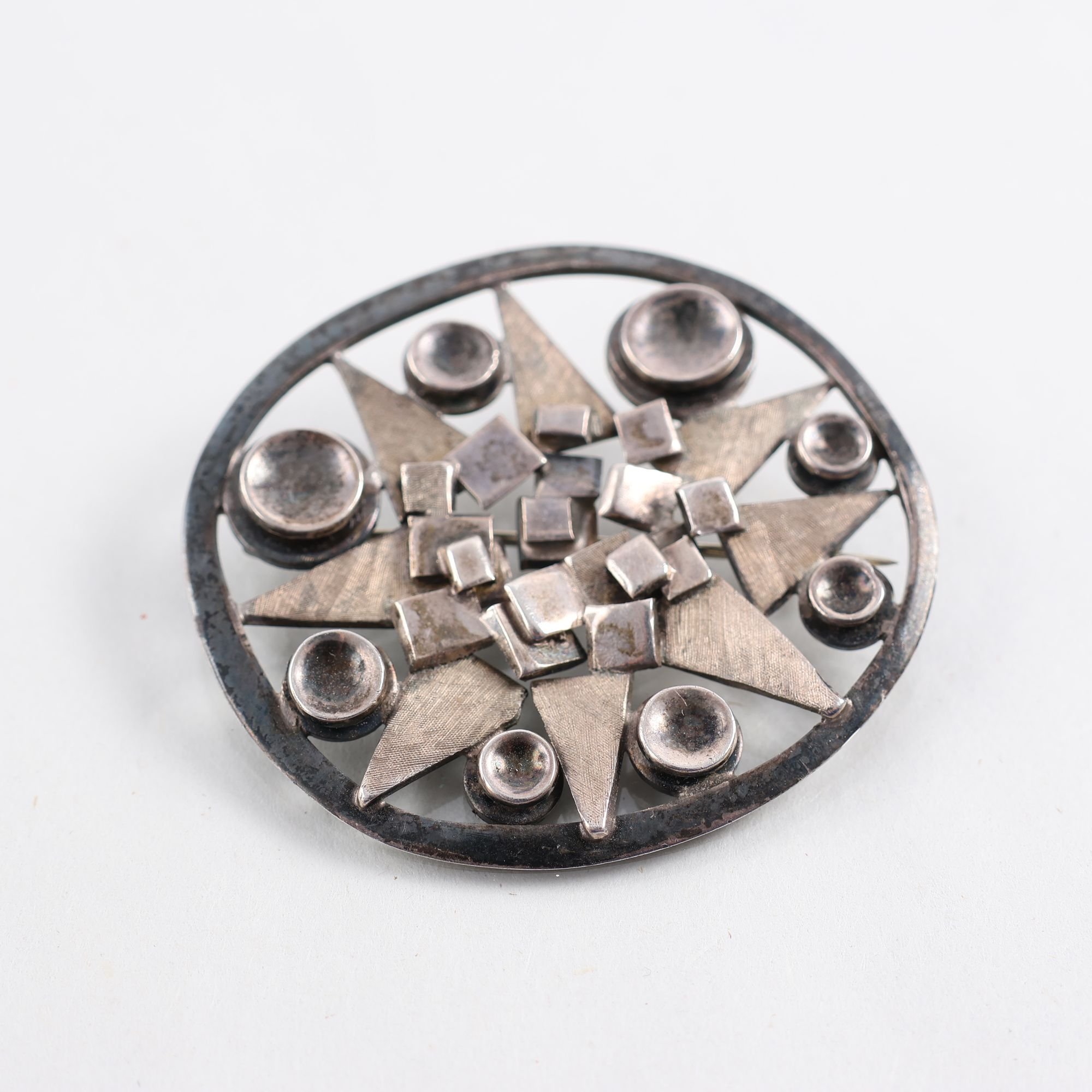 Brosch, silver, Giertta, 1960-tal, vintage, vikt: 18g