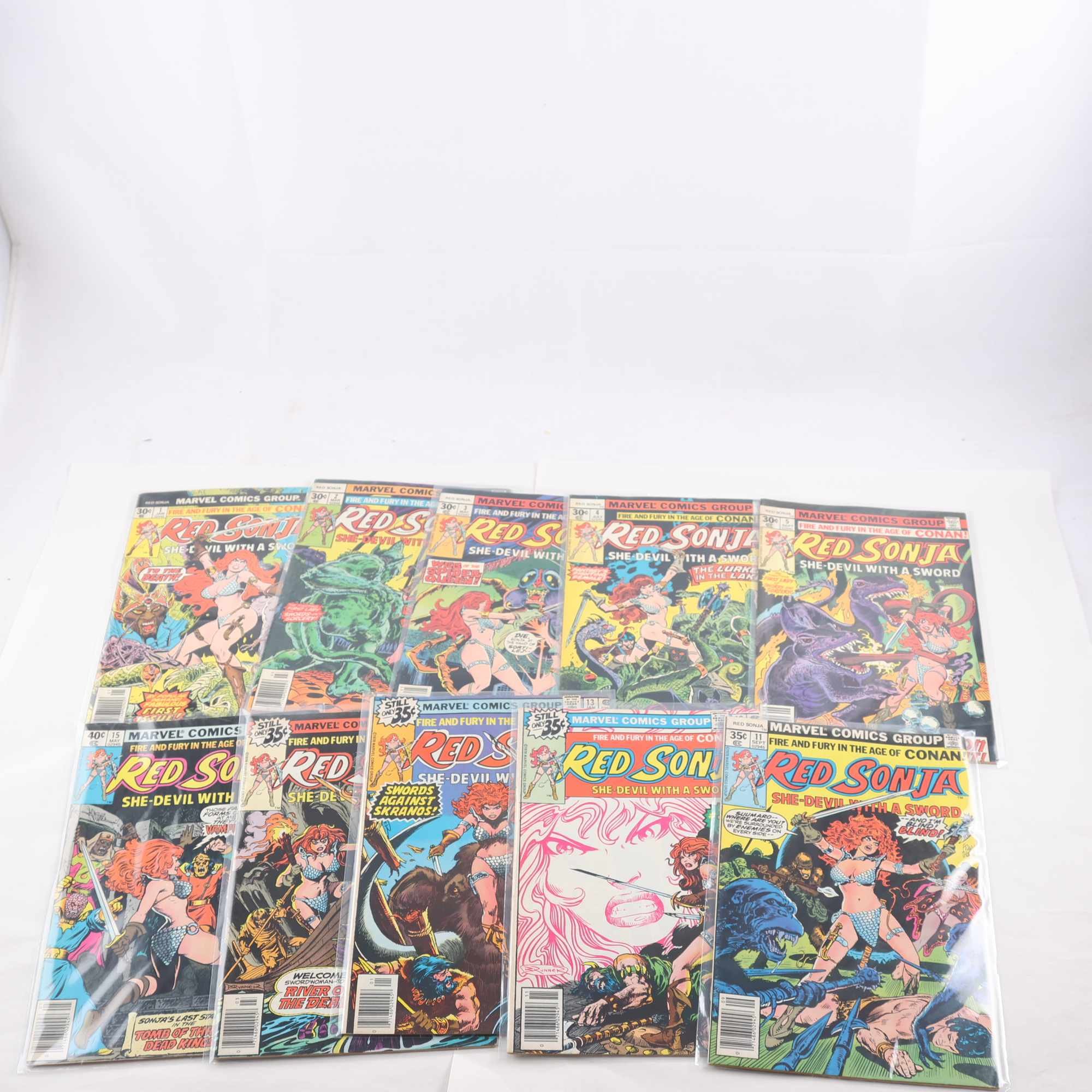 Red Sonja: She-Devil With a Sword, 10 nummer från 1977-79
