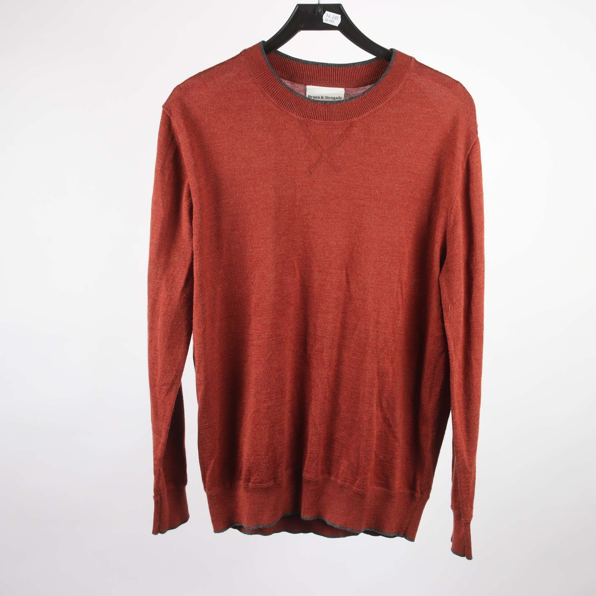 Stickad tröja, Bruun & Stengade, merinoullblandning, stl. XL