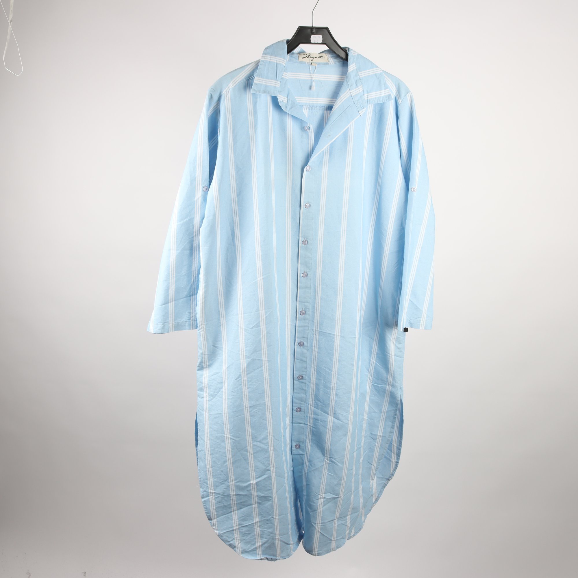 Klänning, Hängmatta, vit, blå, randig, stl. L/XL.