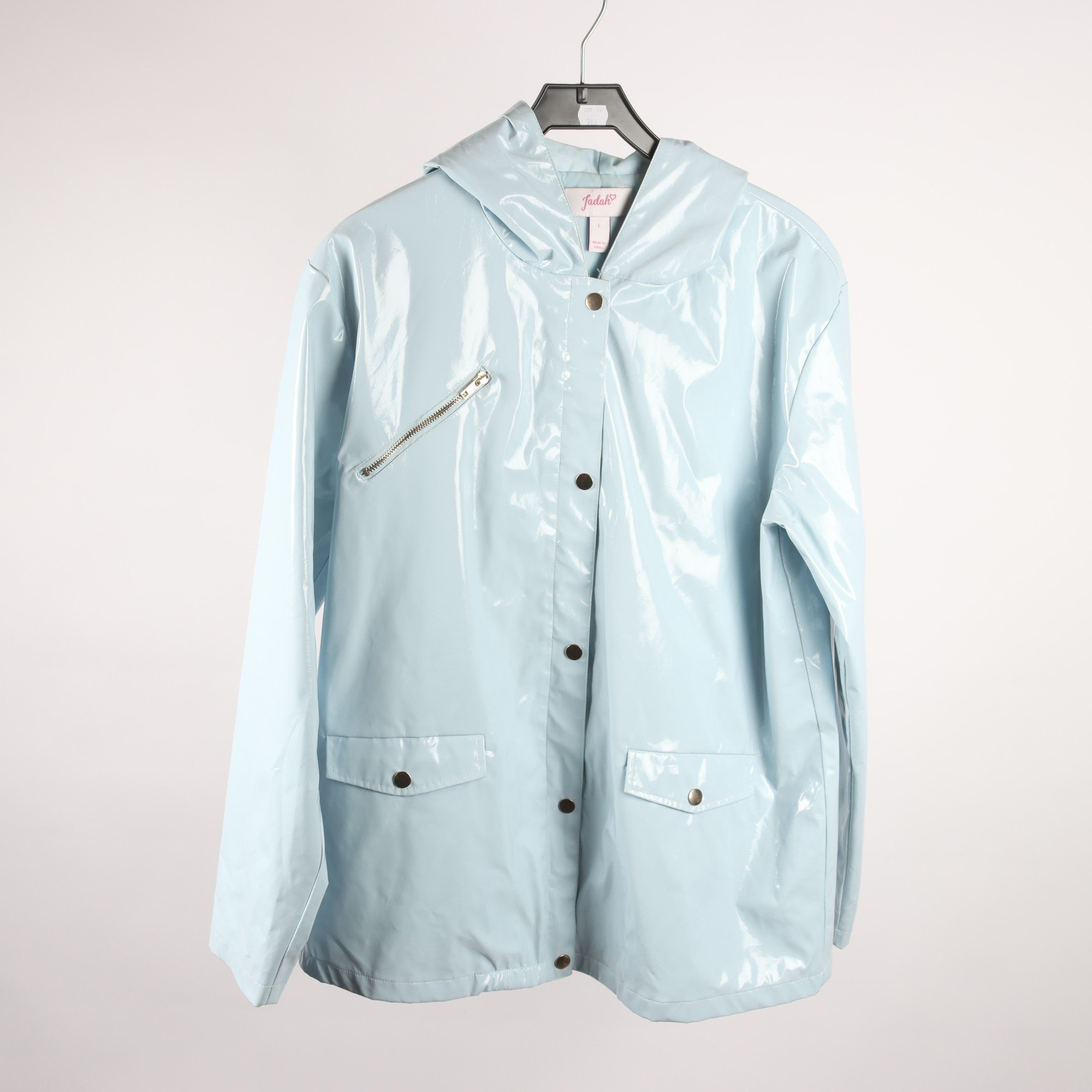 Regnjacka, Jadah, ljusblå, stl. L.