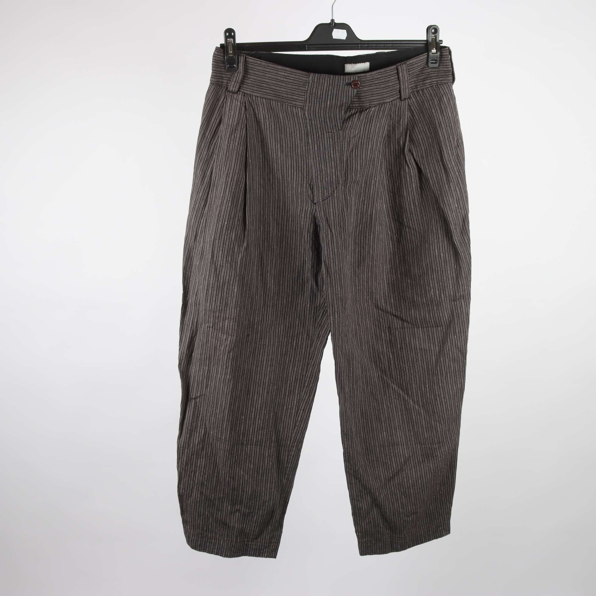 Byxor, Margaret Howell, grå, randig, 100% lin, stl. ca. M/L.