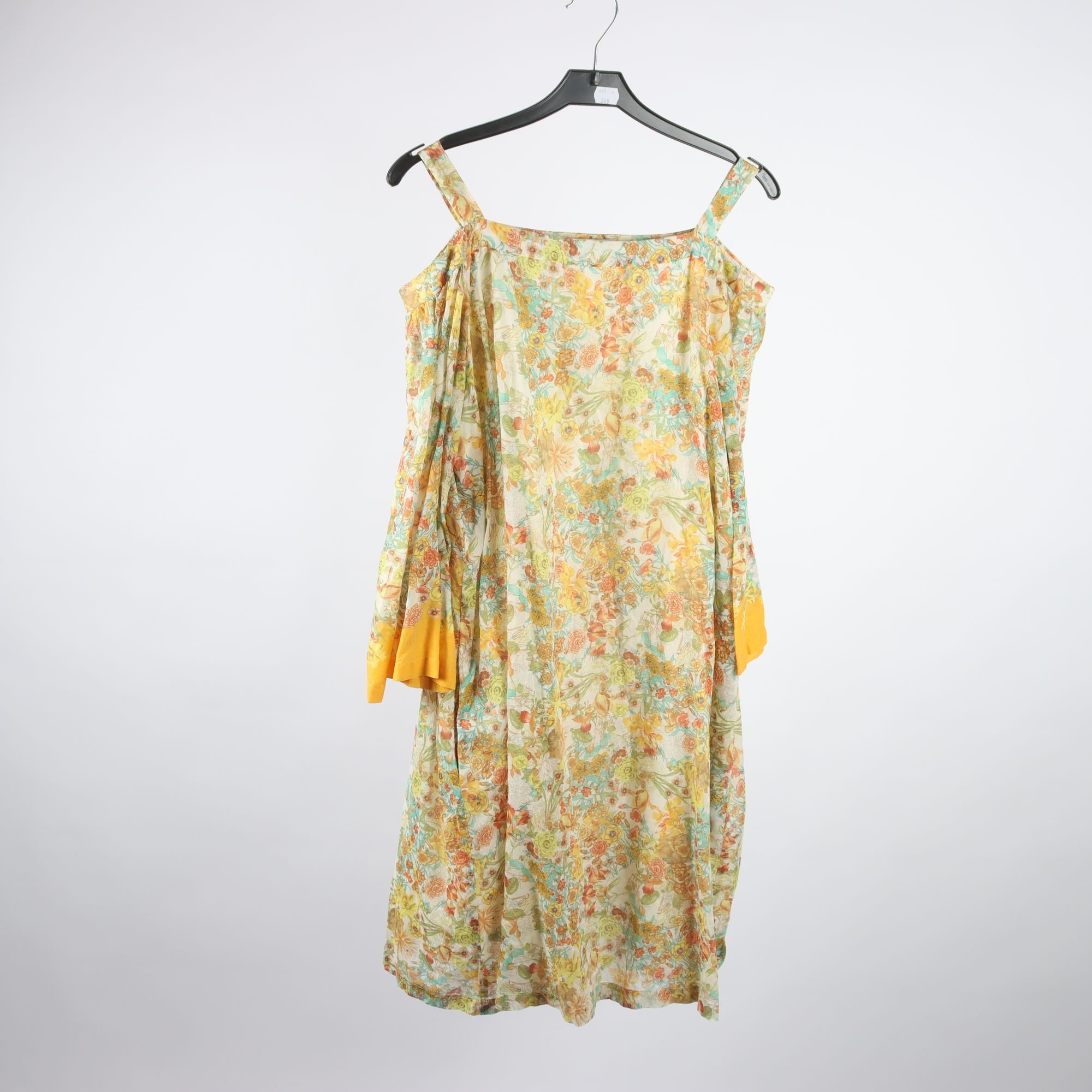 Klänning, Rodebjer, blommig, gul, stl. M.