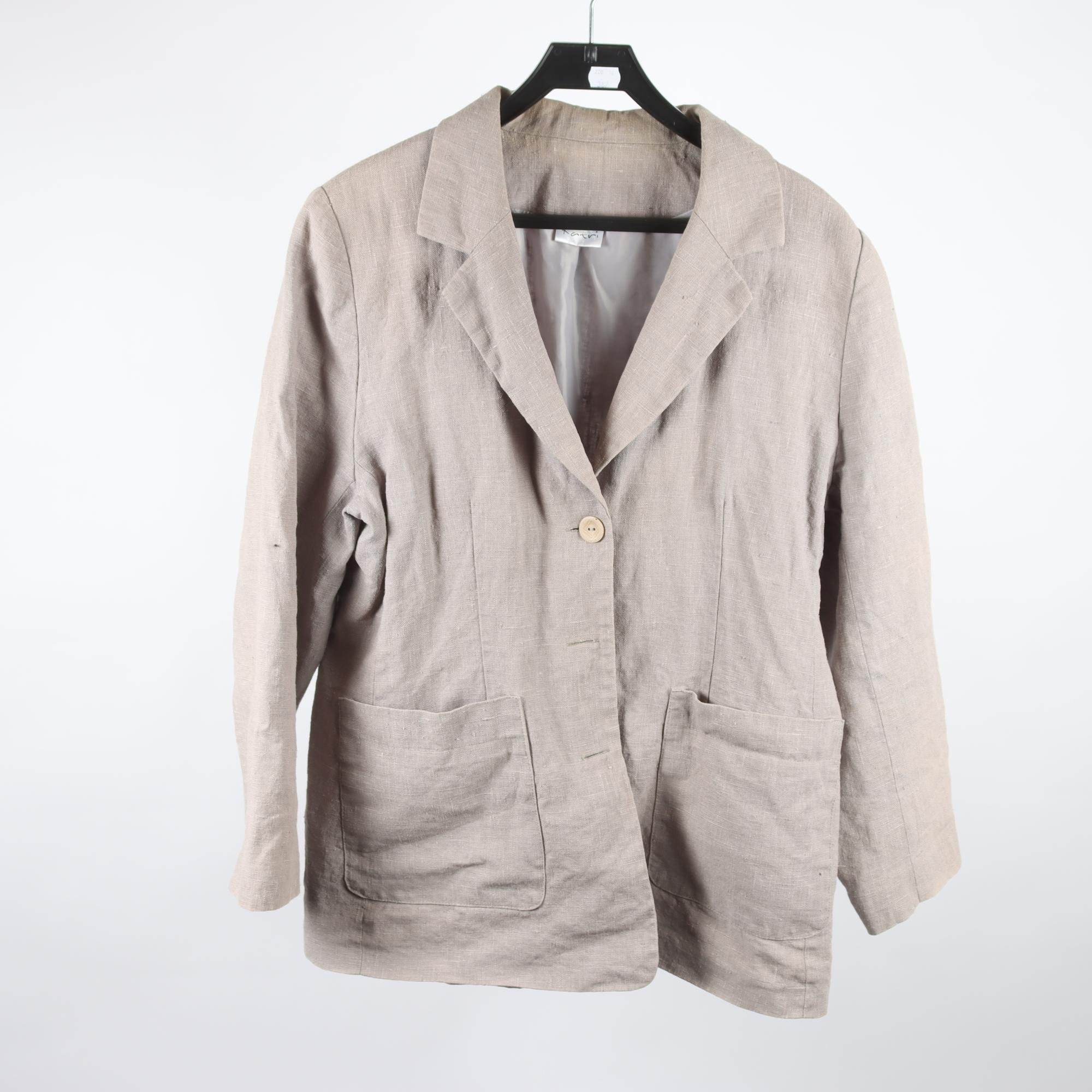 Kavaj, Katri, beige, 100% lin, stl. ca. M.