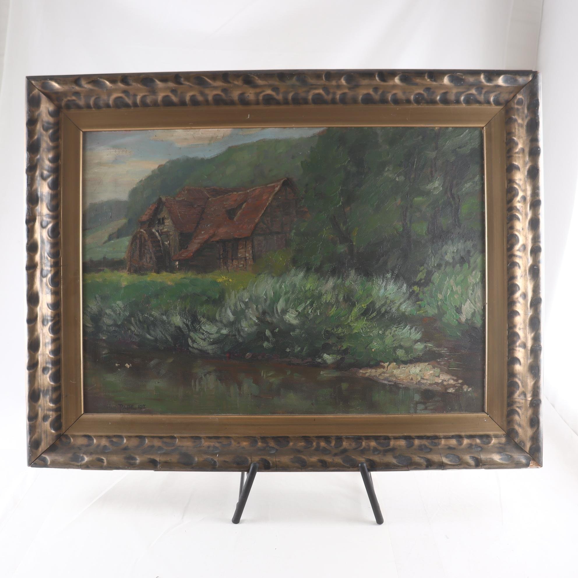 Olja på pannå, William Pape, 1859-1920, Tyskland, sign. 1915. Endast avhämtning