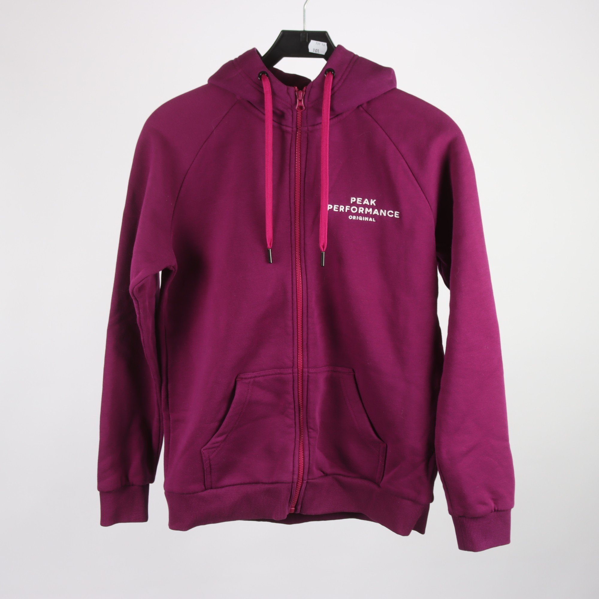 Hoodie, PeakPerformance, plommon, stl. L