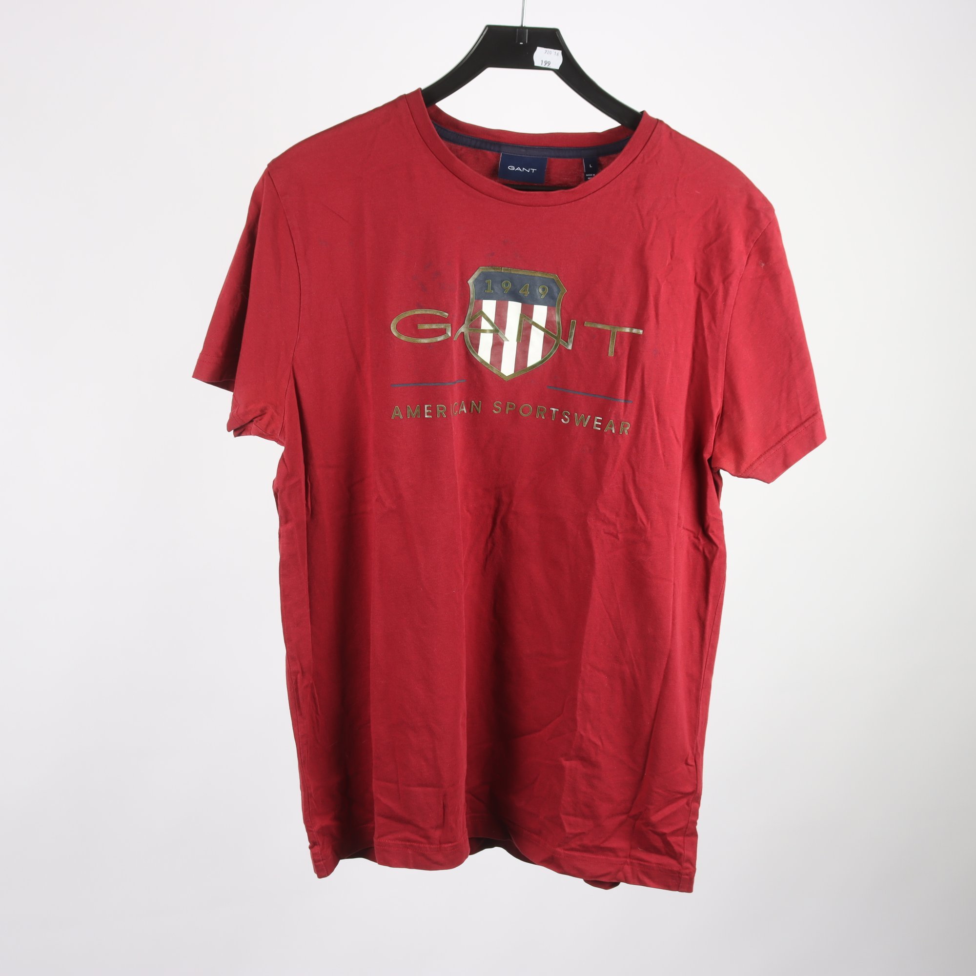 T-shirt, Gant, vinröd, stl. L