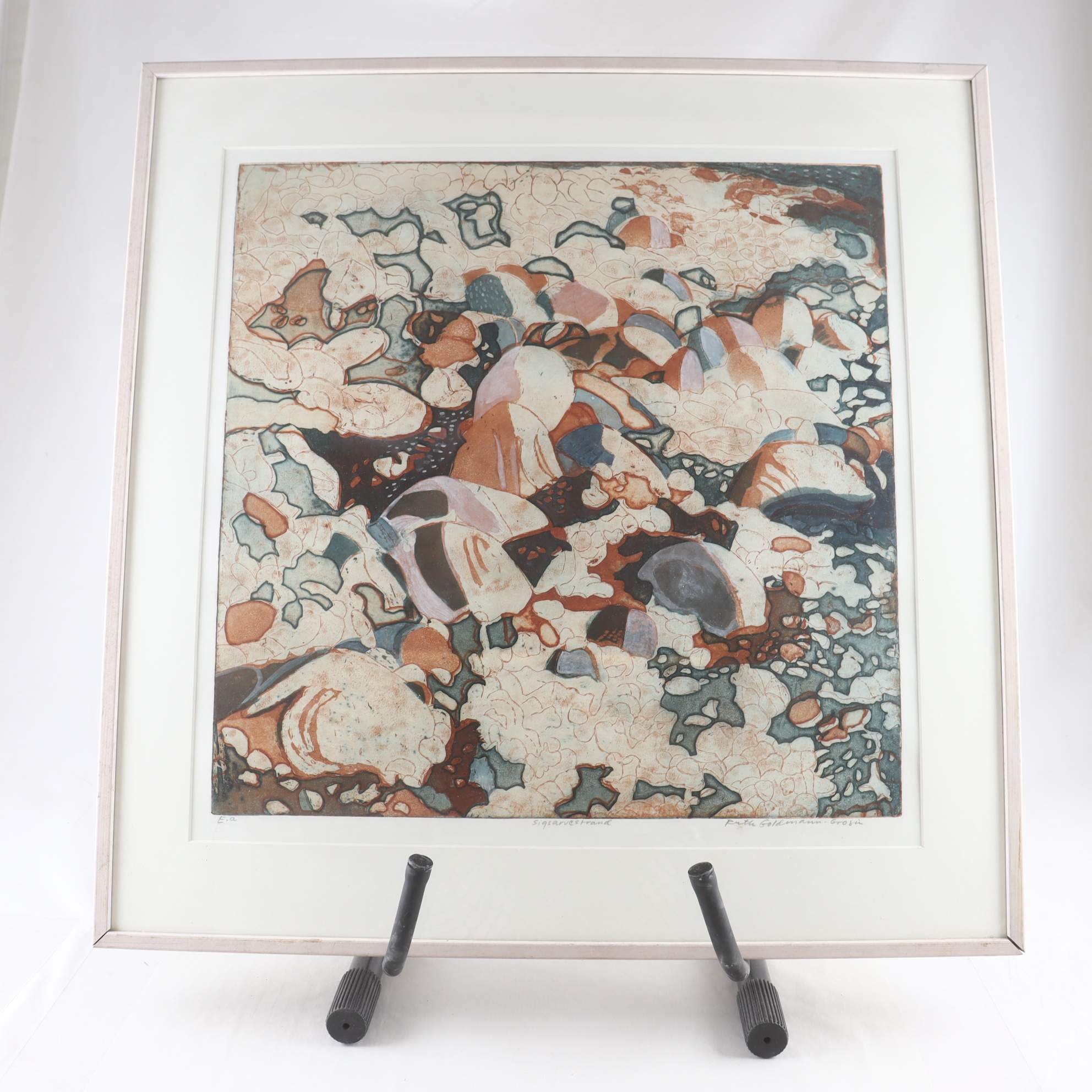 Litografi, Sigsarvestrand, Ruth Goldmann Grosin E.a, signerad. Endast avhämtning