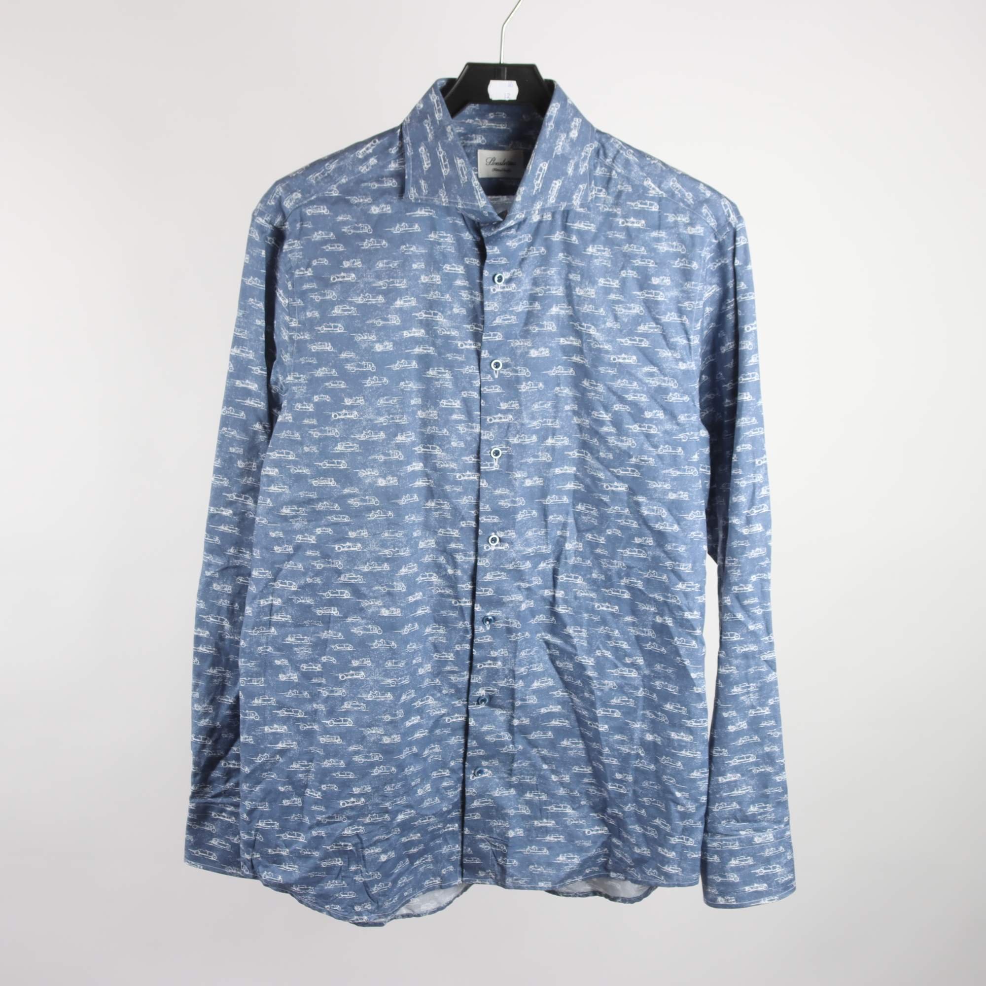 Skjorta, Stenströms, blå, mönstrad, bilar, stl. L